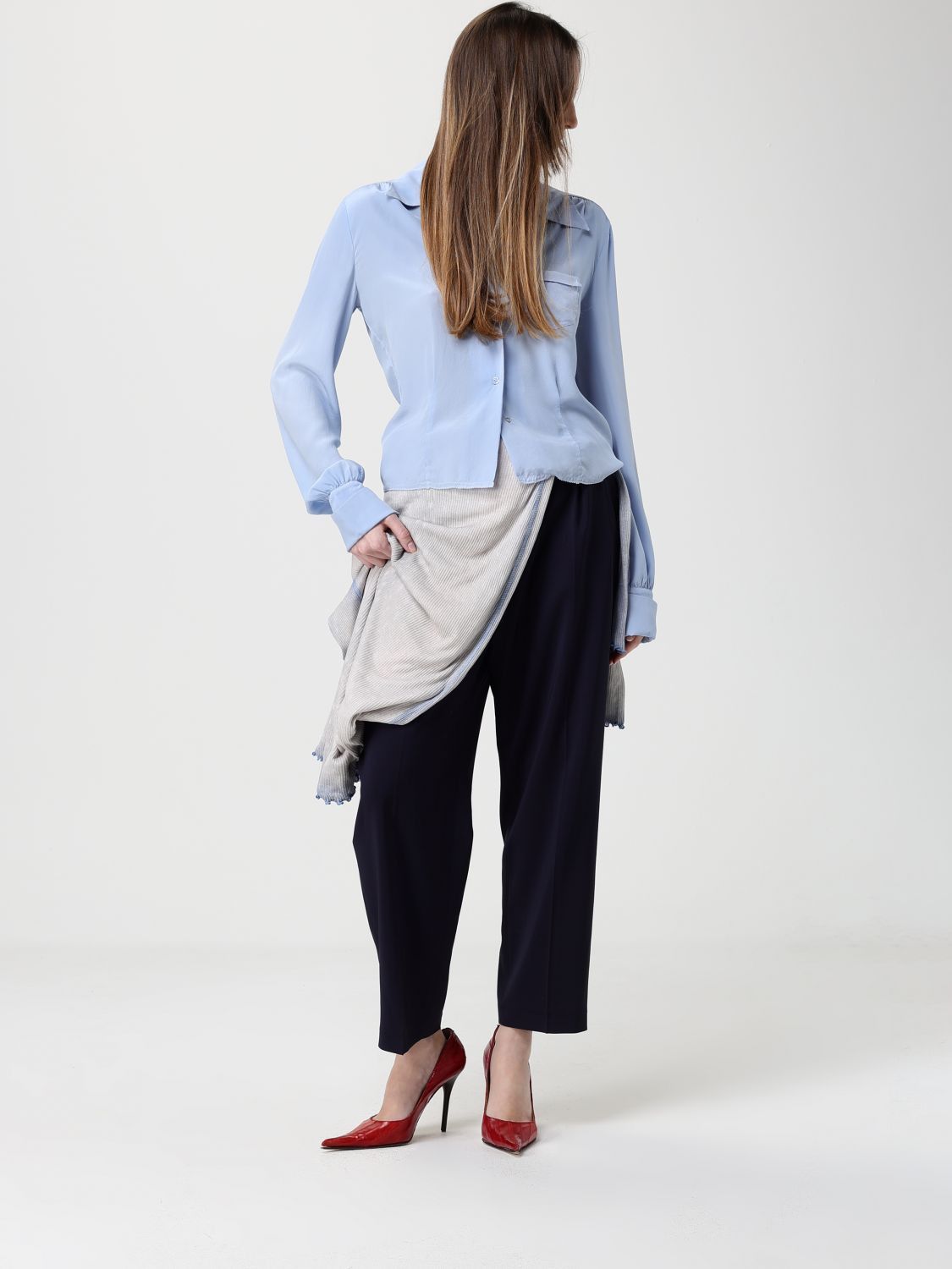 Maison Margiela Maison Margiela Shirt Woman Blue Size S / US 4 / IT 40 - 2 Thumbnail