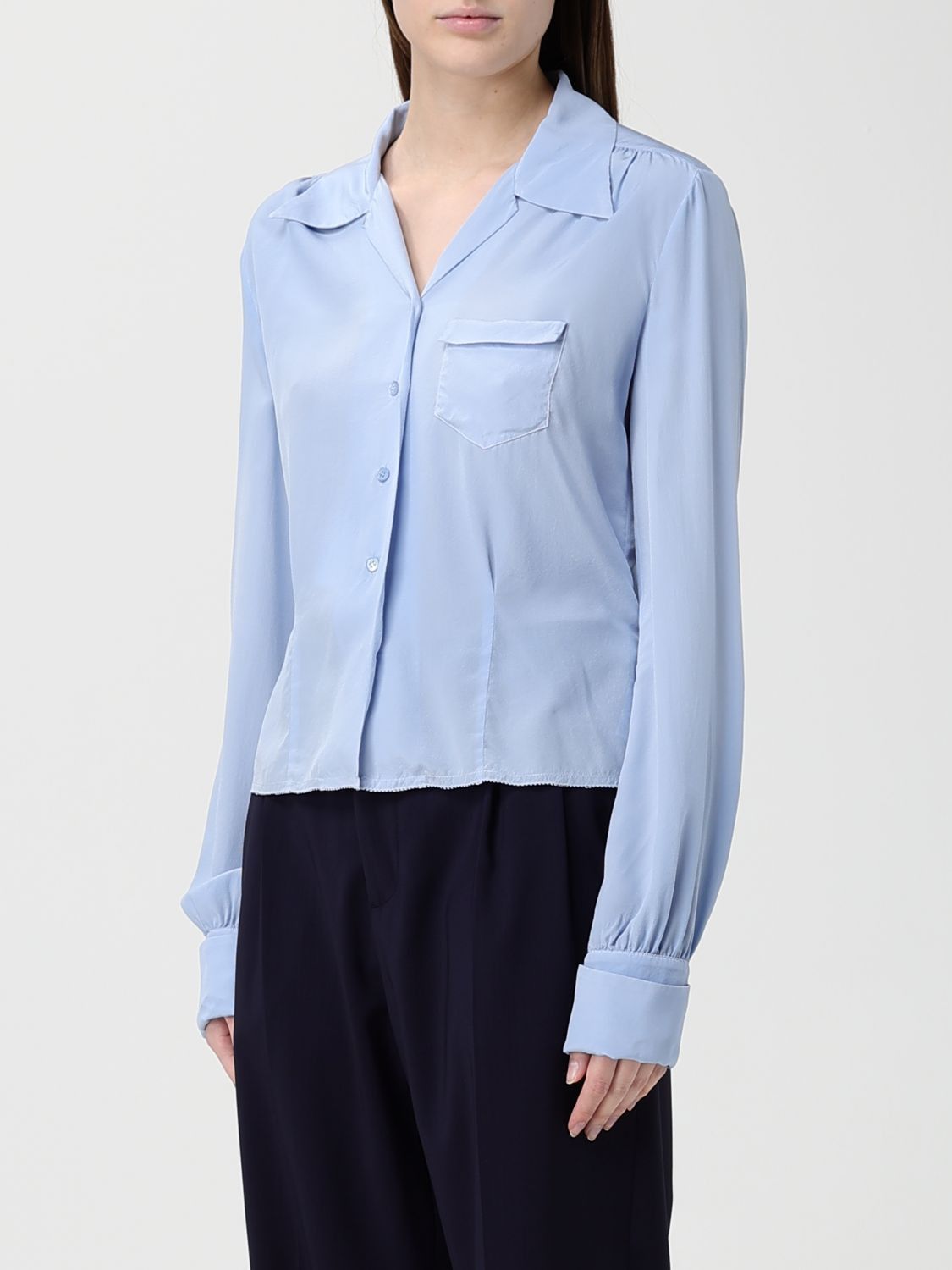 Maison Margiela Maison Margiela Shirt Woman Blue Size S / US 4 / IT 40 - 4 Thumbnail