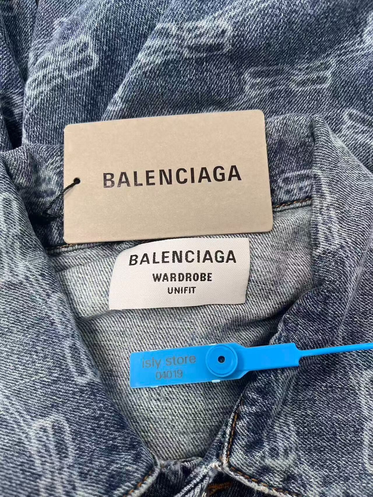Balenciaga Balenciaga All-Over Logo Denim Jacket Size M Size US M / EU 48-50 / 2 - 6 Thumbnail