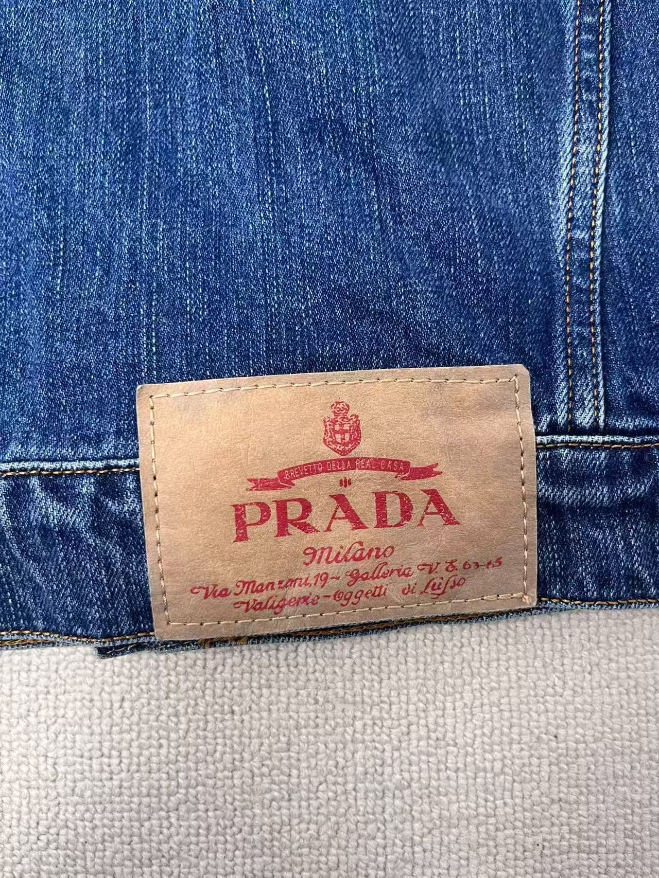 Prada Prada Washed Denim Jacket Size S Size US S / EU 44-46 / 1 - 4 Thumbnail