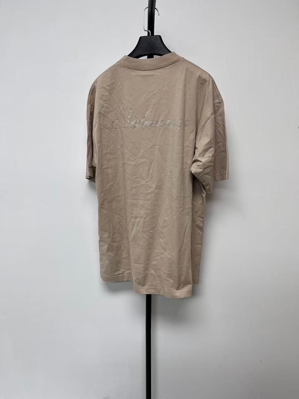 Balenciaga Balenciaga Rhinestone Logo T-Shirt XS Size XS / US 0-2 / IT 36-38 - 2 Thumbnail