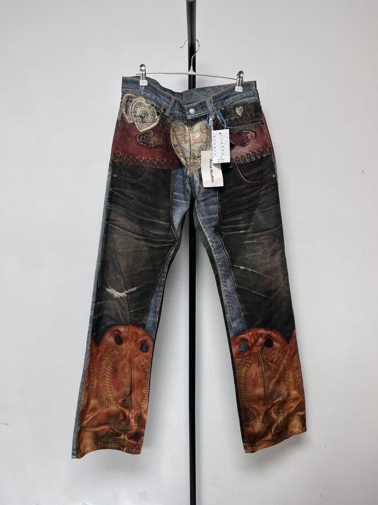 Acne Studios Acne Studios 3D Trompe L'oeil Print 2010 Jeans 32 Size US 32 / EU 48 - 2 Thumbnail