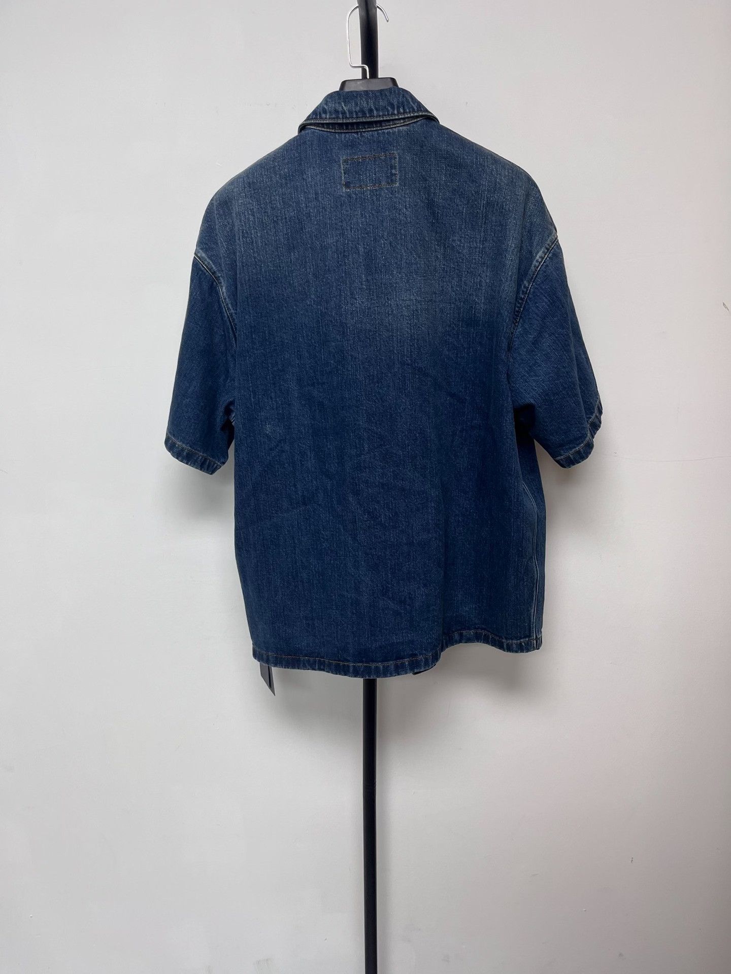 Prada Prada Denim Short Sleeve Snap Button Shirt S Size US S / EU 44-46 / 1 - 3 Thumbnail