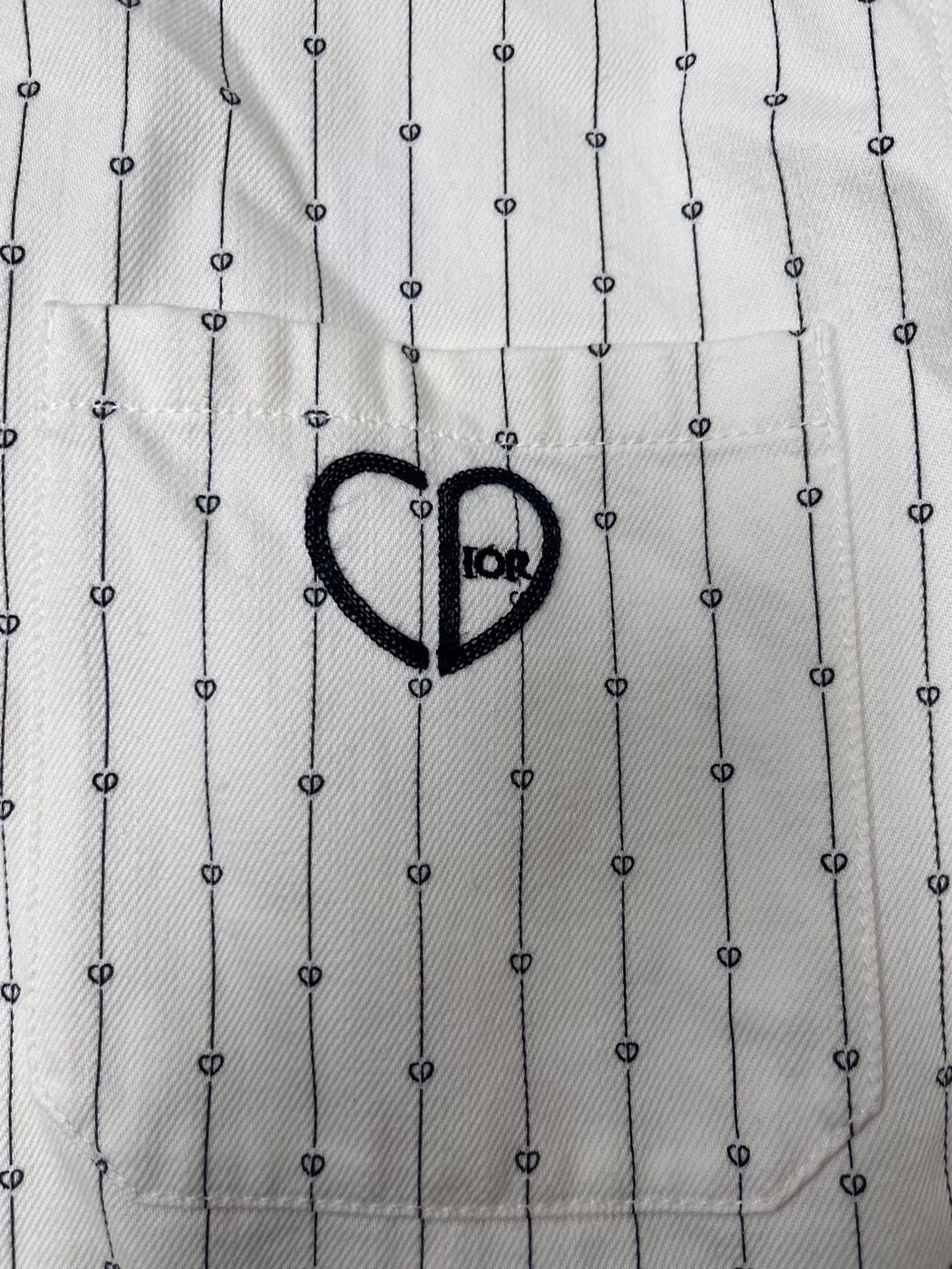 Dior Dior Logo Embroidered Striped Denim Jacket EU 44 Size US S / EU 44-46 / 1 - 4 Thumbnail
