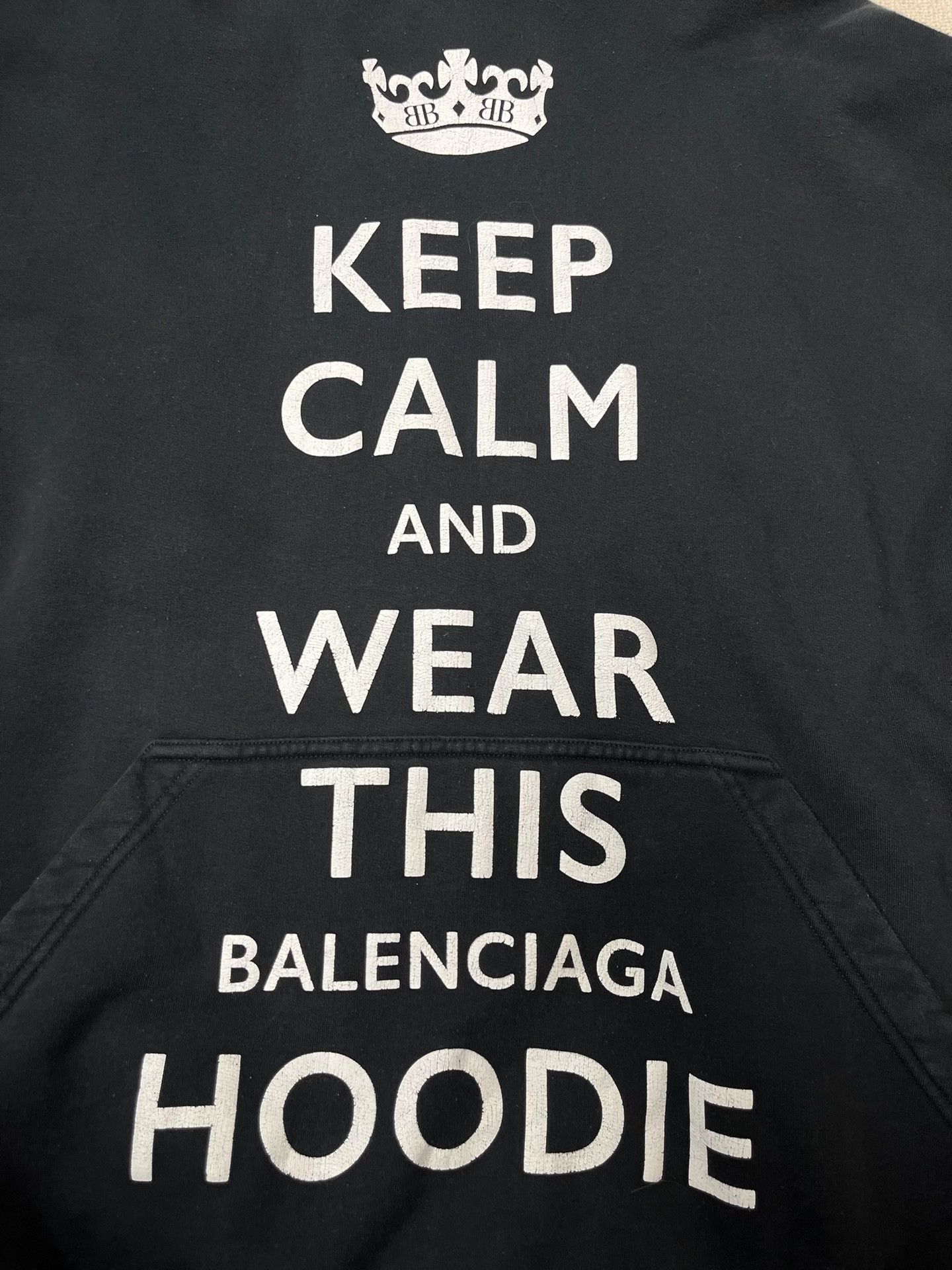 Balenciaga Balenciaga Keep Calm Printed Hoodie XS Size US XS / EU 42 / 0 - 4 Thumbnail