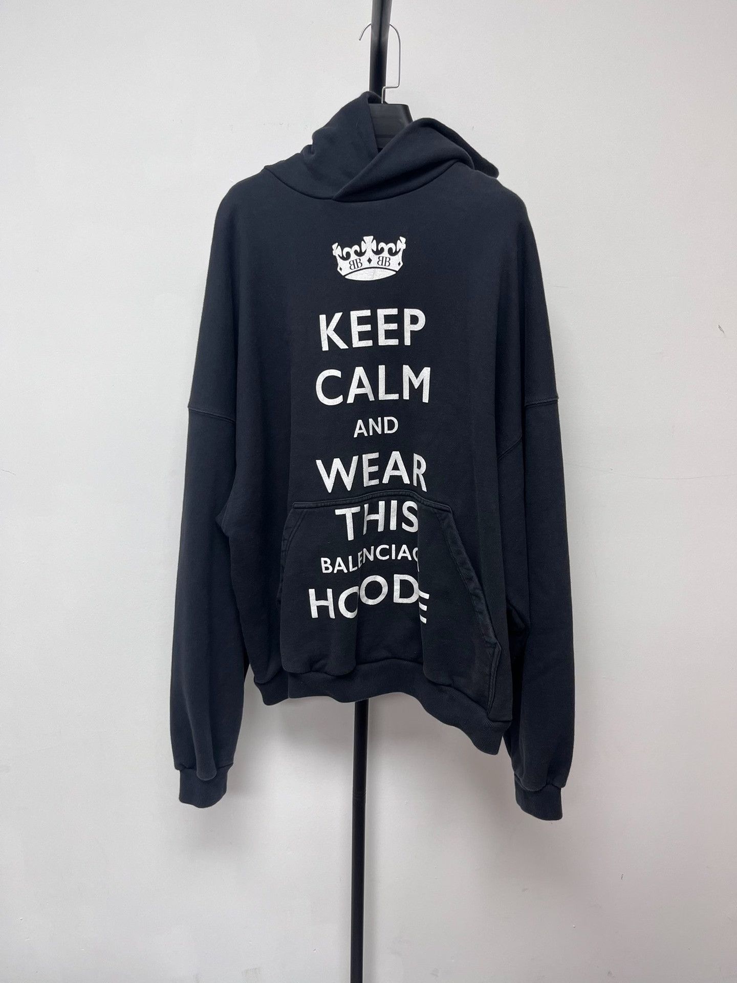 Balenciaga Balenciaga Keep Calm Printed Hoodie XS Size US XS / EU 42 / 0 - 2 Thumbnail