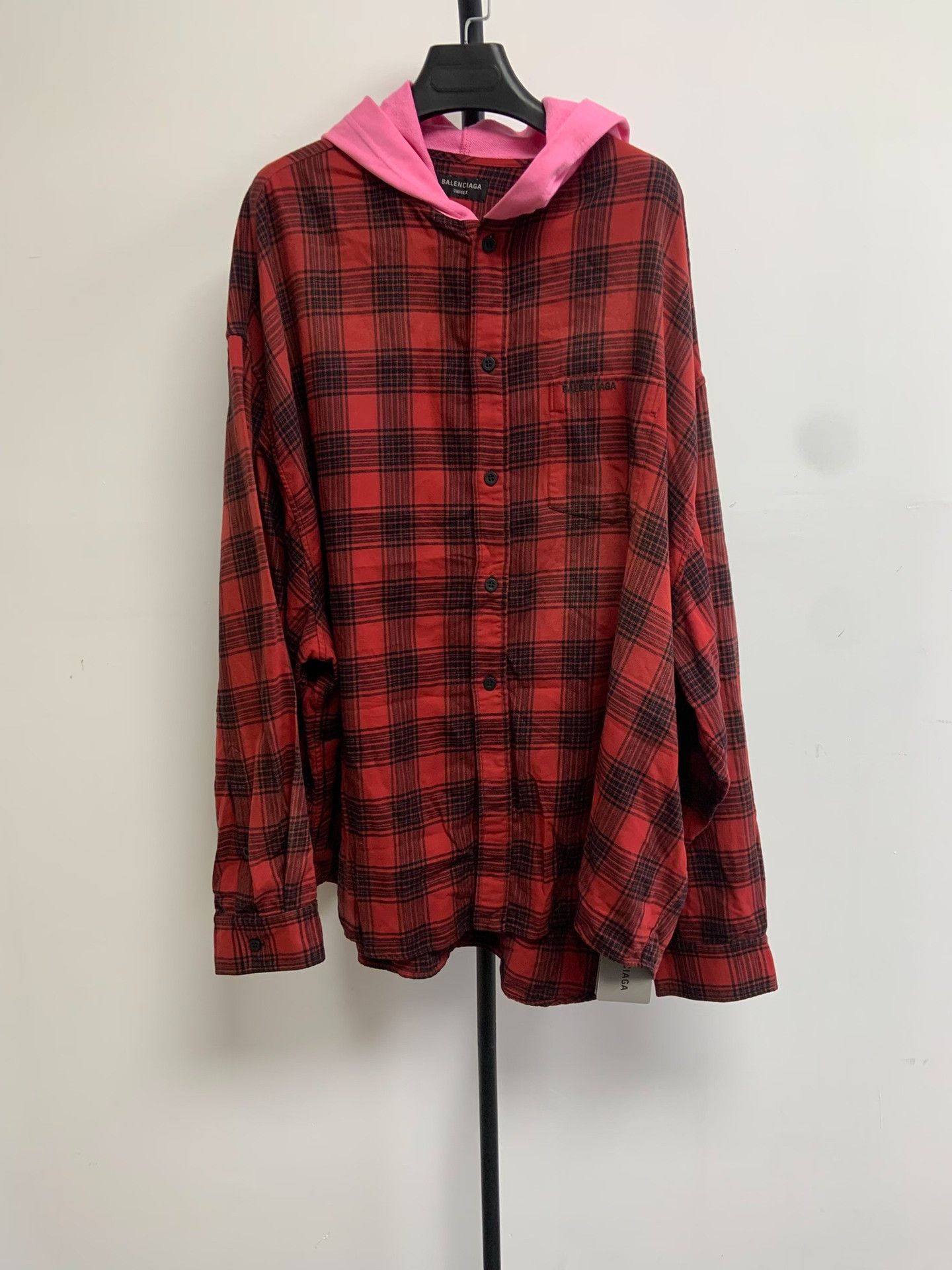 Balenciaga Balenciaga Hooded Plaid Flannel Shirt Size 2 Size US M / EU 48-50 / 2 - 2 Thumbnail
