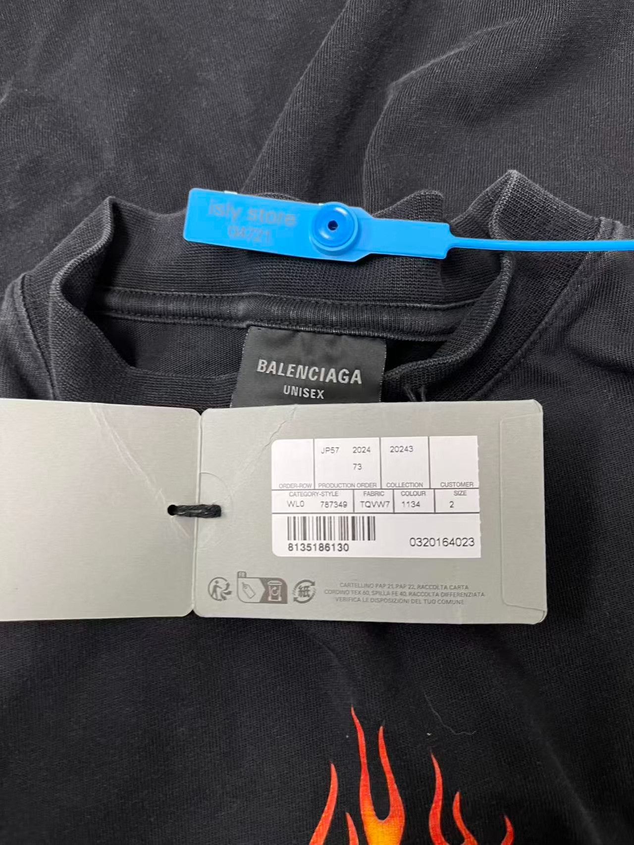 Balenciaga Balenciaga Flame Logo T-Shirt Size 2 Size US M / EU 48-50 / 2 - 6 Thumbnail