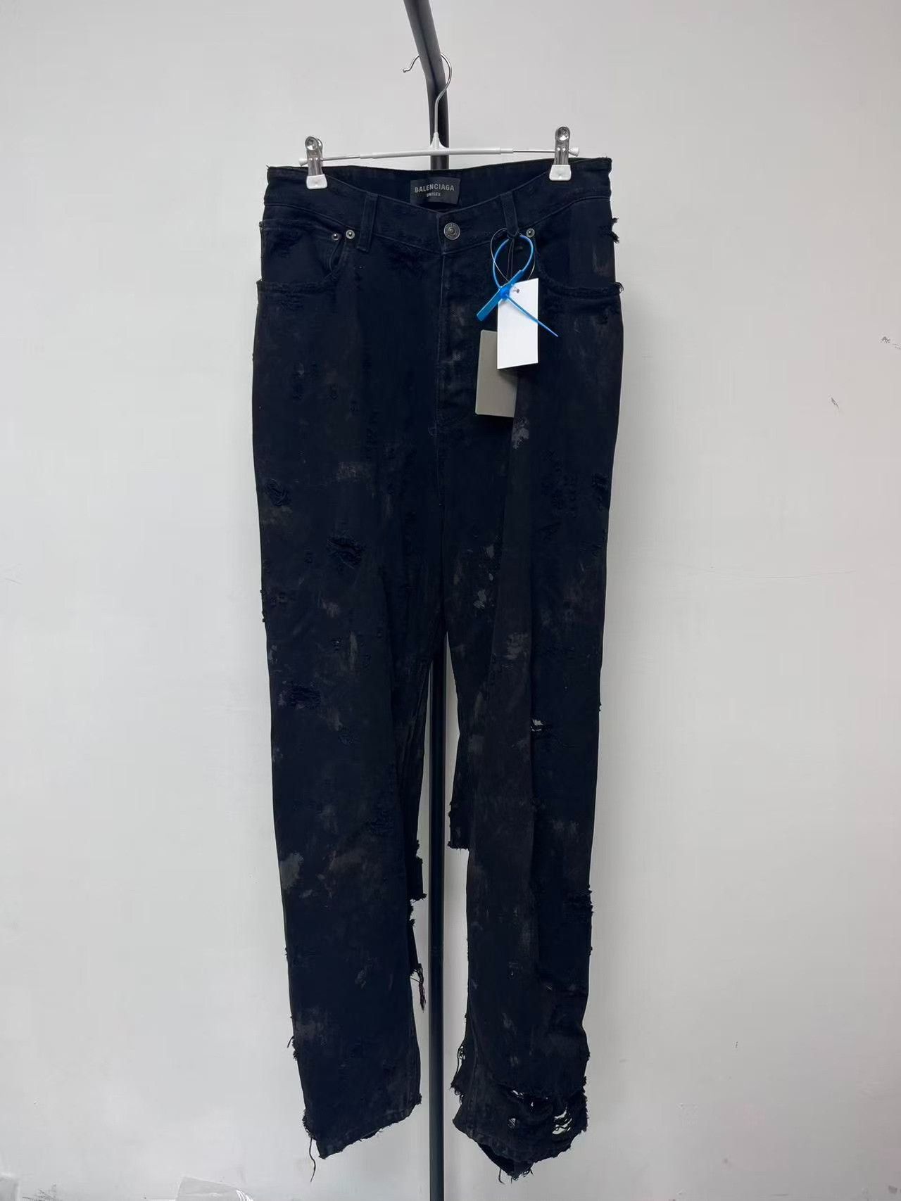 Balenciaga Balenciaga Distressed Destroyed Denim Jeans S Size US 30 / EU 46 - 2 Thumbnail