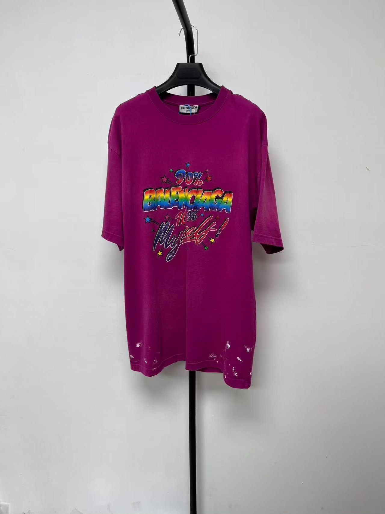 Balenciaga Balenciaga 90% Logo Graphic Distressed T-Shirt XS Size XS / US 0-2 / IT 36-38 - 2 Thumbnail