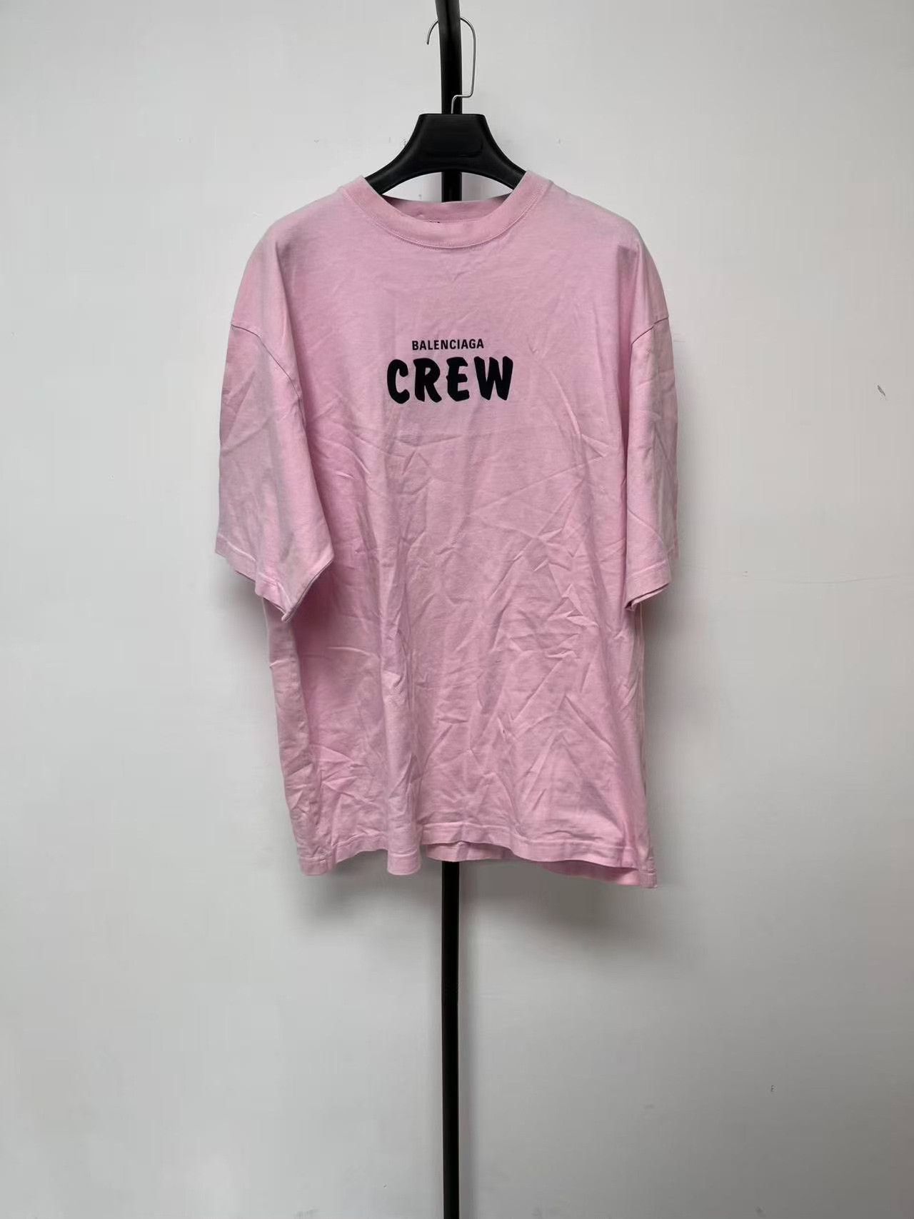 Balenciaga Balenciaga Pink Crew Print T-Shirt M Size M / US 6-8 / IT 42-44 - 2 Thumbnail