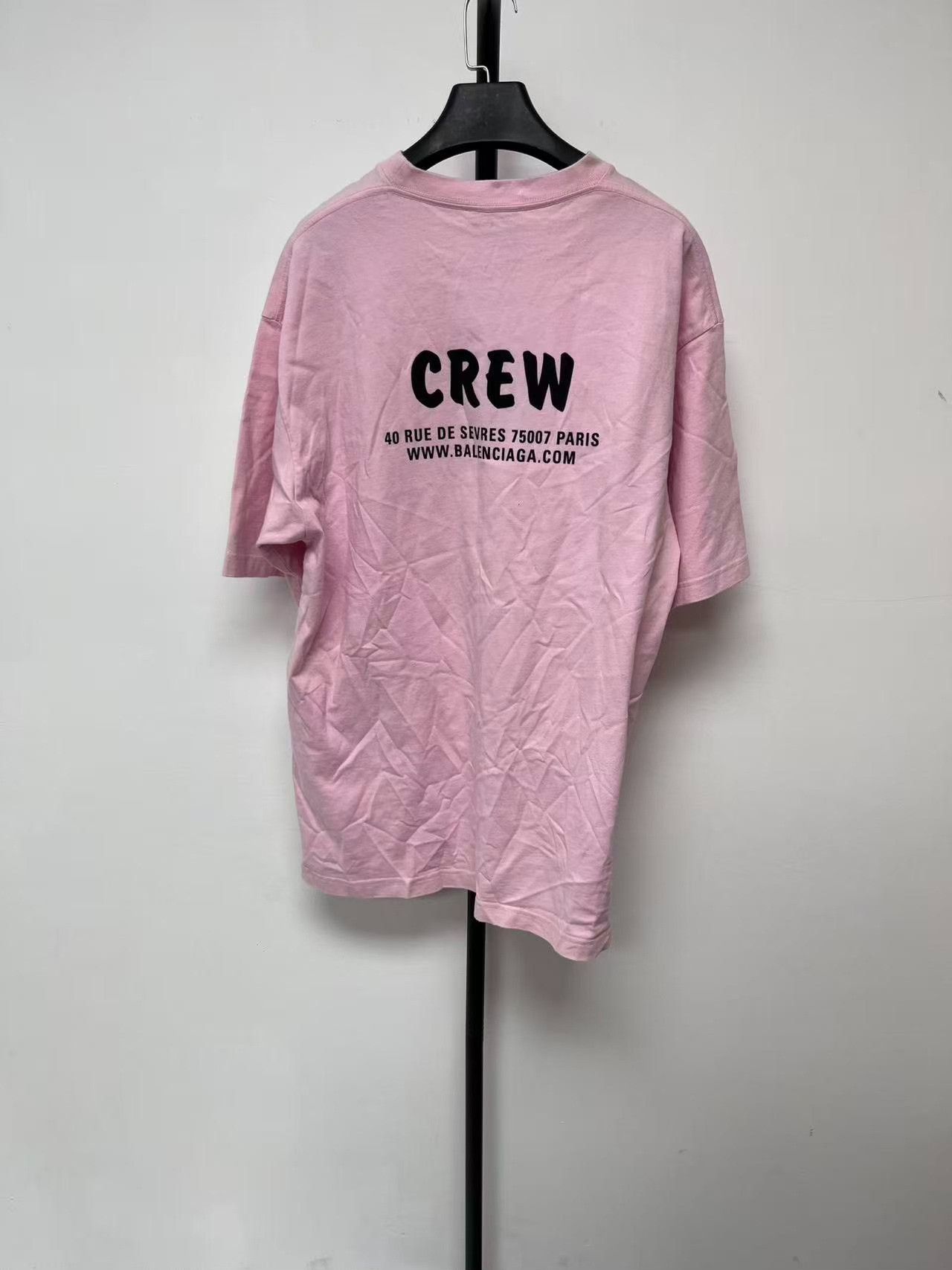 Balenciaga Balenciaga Pink Crew Print T-Shirt M Size M / US 6-8 / IT 42-44 - 3 Thumbnail