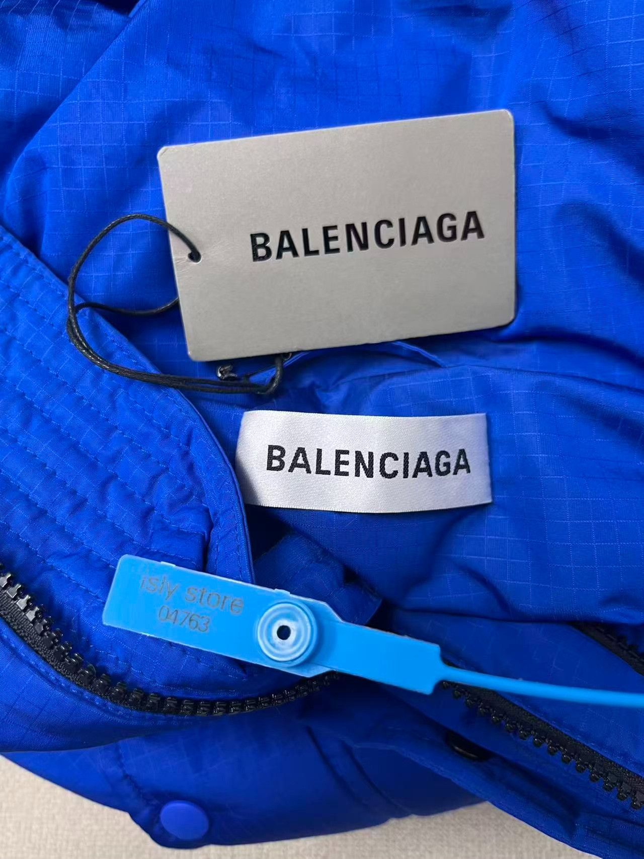Balenciaga Balenciaga Logo Collar Blue Padded Jacket 36 Size XS / US 0-2 / IT 36-38 - 6 Thumbnail