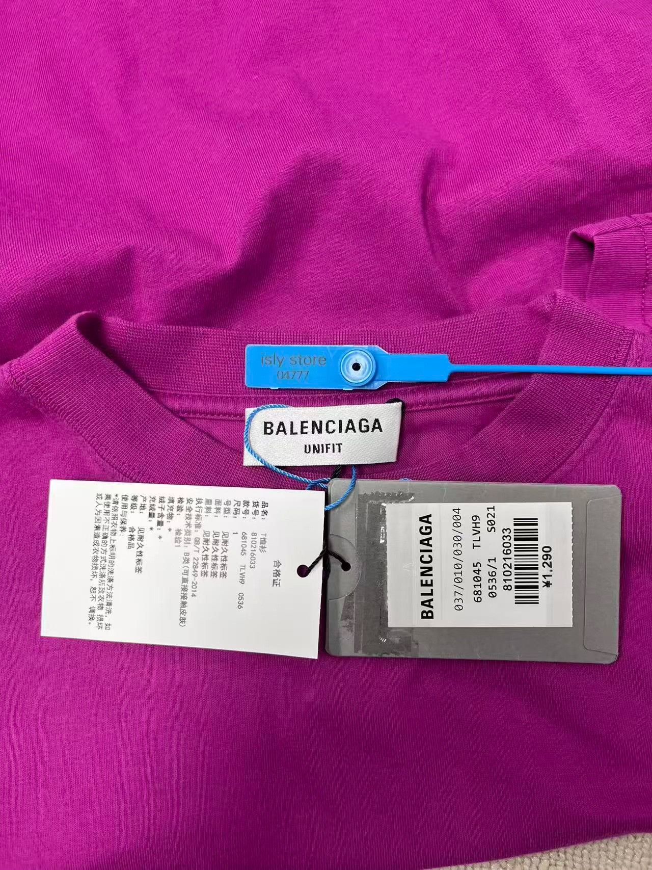 Balenciaga Balenciaga Unifit Logo Purple T-Shirt Size 1 Size US S / EU 44-46 / 1 - 5 Thumbnail