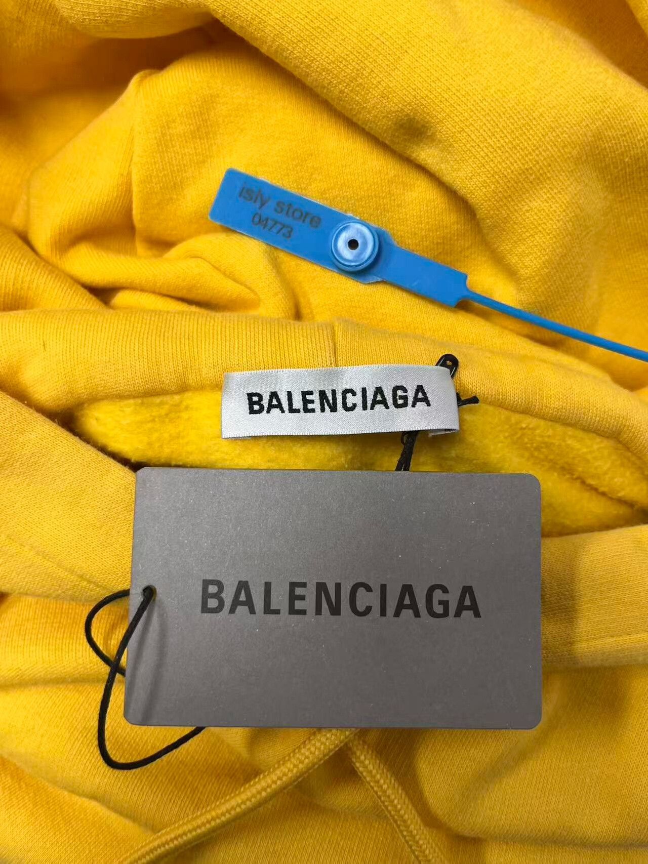 Balenciaga Balenciaga Logo Print Hoodie Yellow XS Size US XS / EU 42 / 0 - 6 Thumbnail