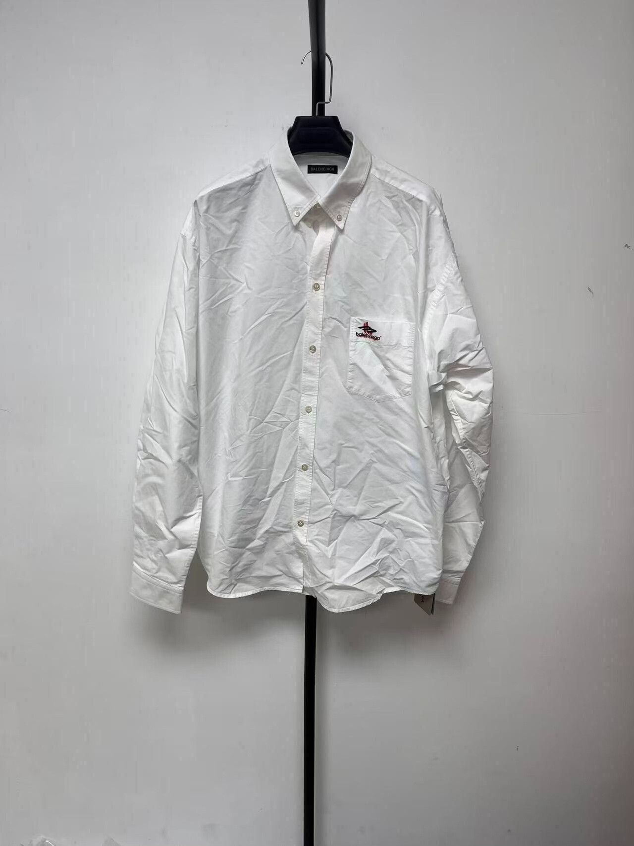 Balenciaga Balenciaga Back Logo Button Up Shirt Size M Size US M / EU 48-50 / 2 - 3 Thumbnail