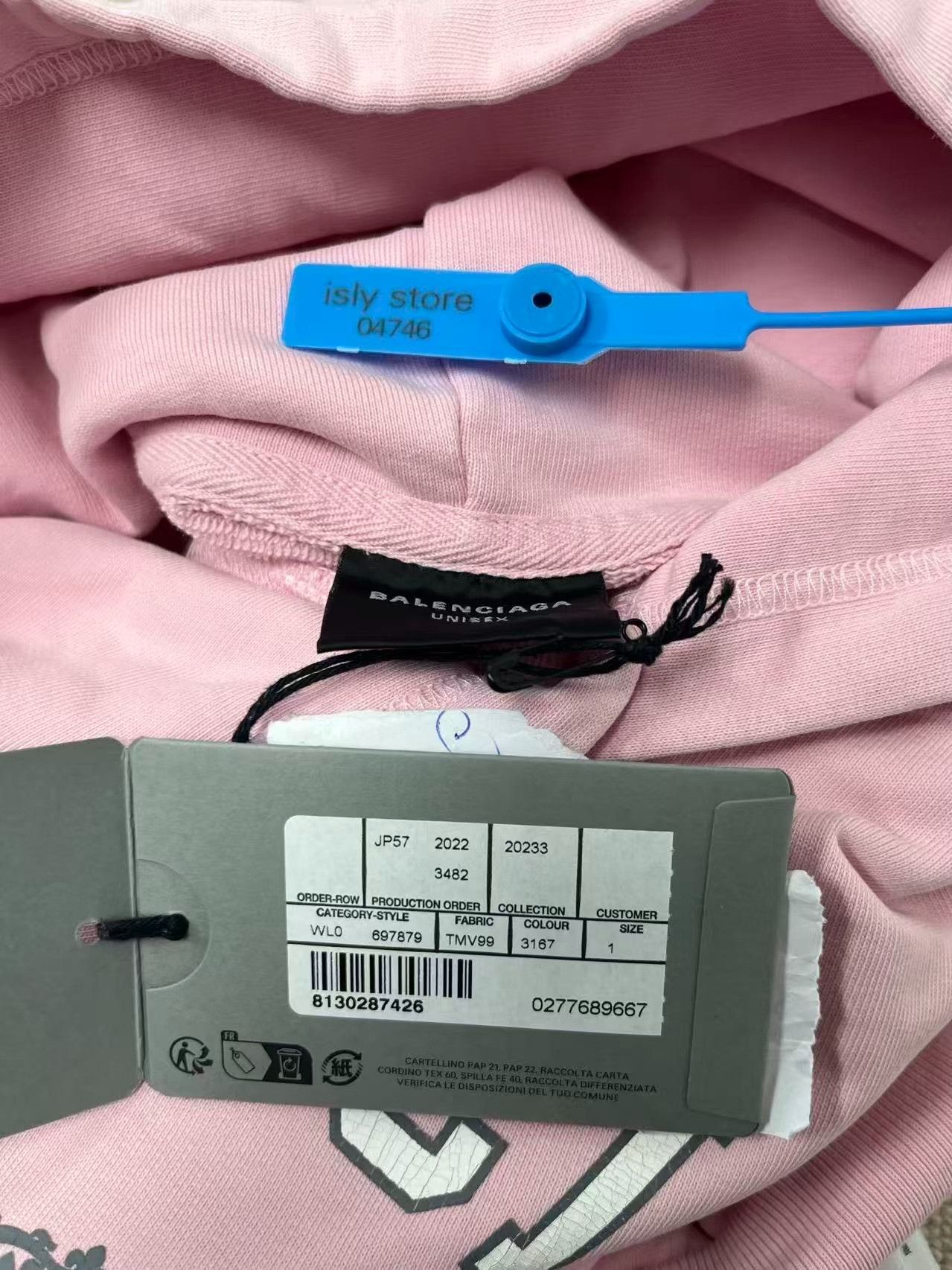 Balenciaga Balenciaga Crest Logo Pink Hoodie Size 1 Size S / US 4 / IT 40 - 5 Thumbnail