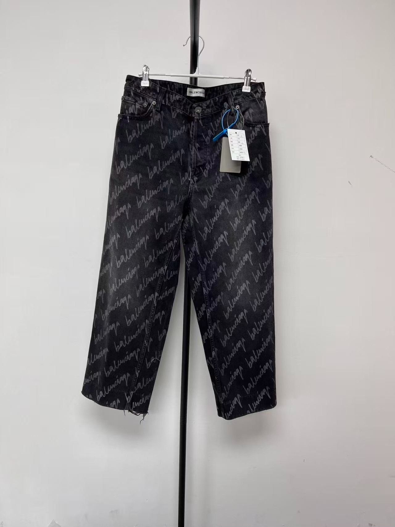 Balenciaga Balenciaga Logo Script Print Denim Jeans Size 27 Size US 27 - 2 Thumbnail