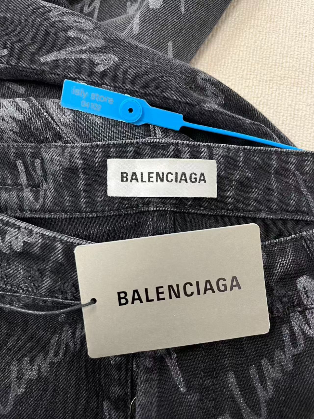 Balenciaga Balenciaga Logo Script Print Denim Jeans Size 27 Size US 27 - 5 Thumbnail