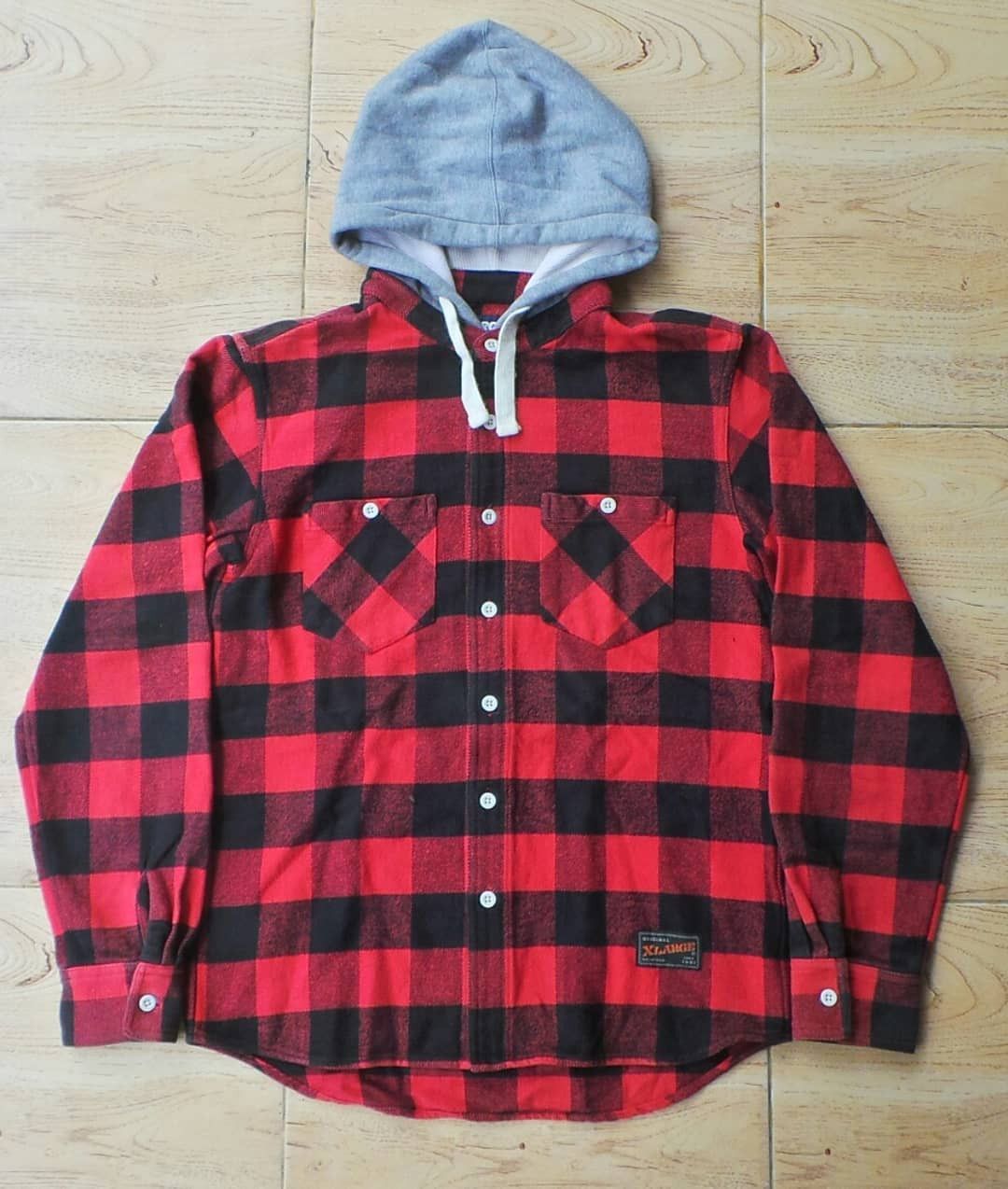 Xlarge X-Large Hooded Flannel Shirt Size US M / EU 48-50 / 2 - 1 Thumbnail