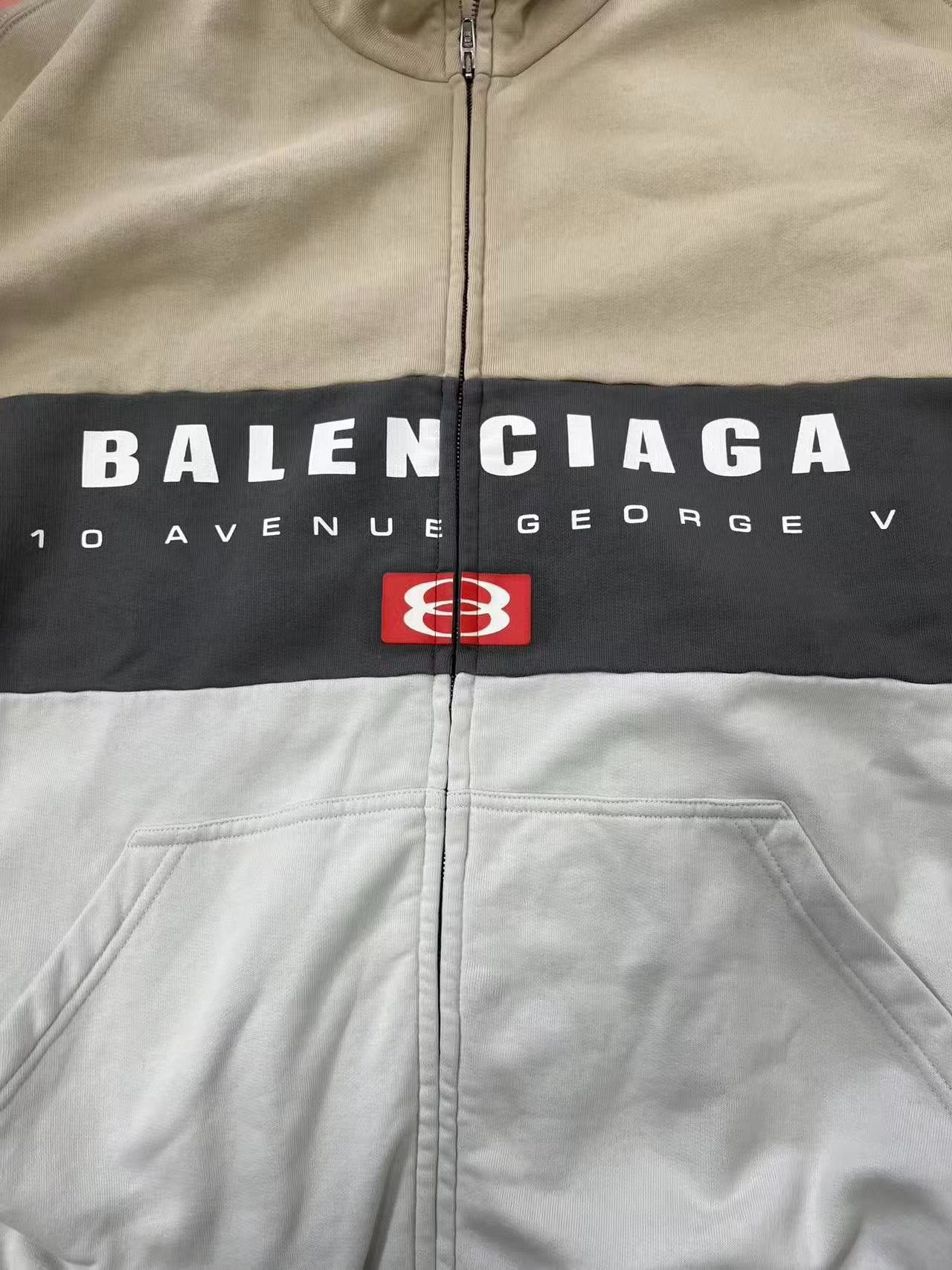 Balenciaga Balenciaga Logo Colorblock Zip-Up Jacket Size L Size US L / EU 52-54 / 3 - 4 Thumbnail