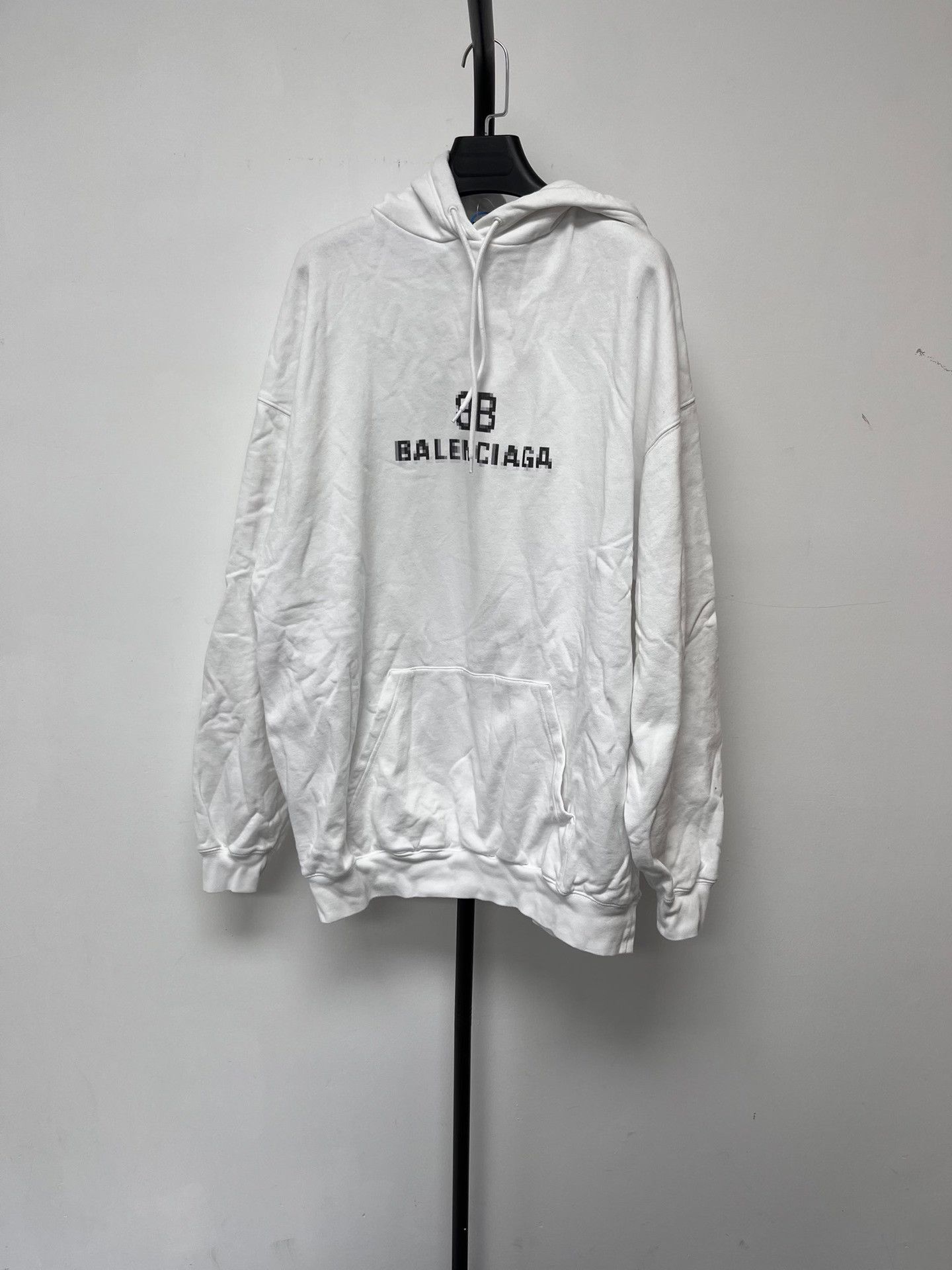 Balenciaga Balenciaga Pixel Logo Hoodie White M Size US M / EU 48-50 / 2 - 2 Thumbnail