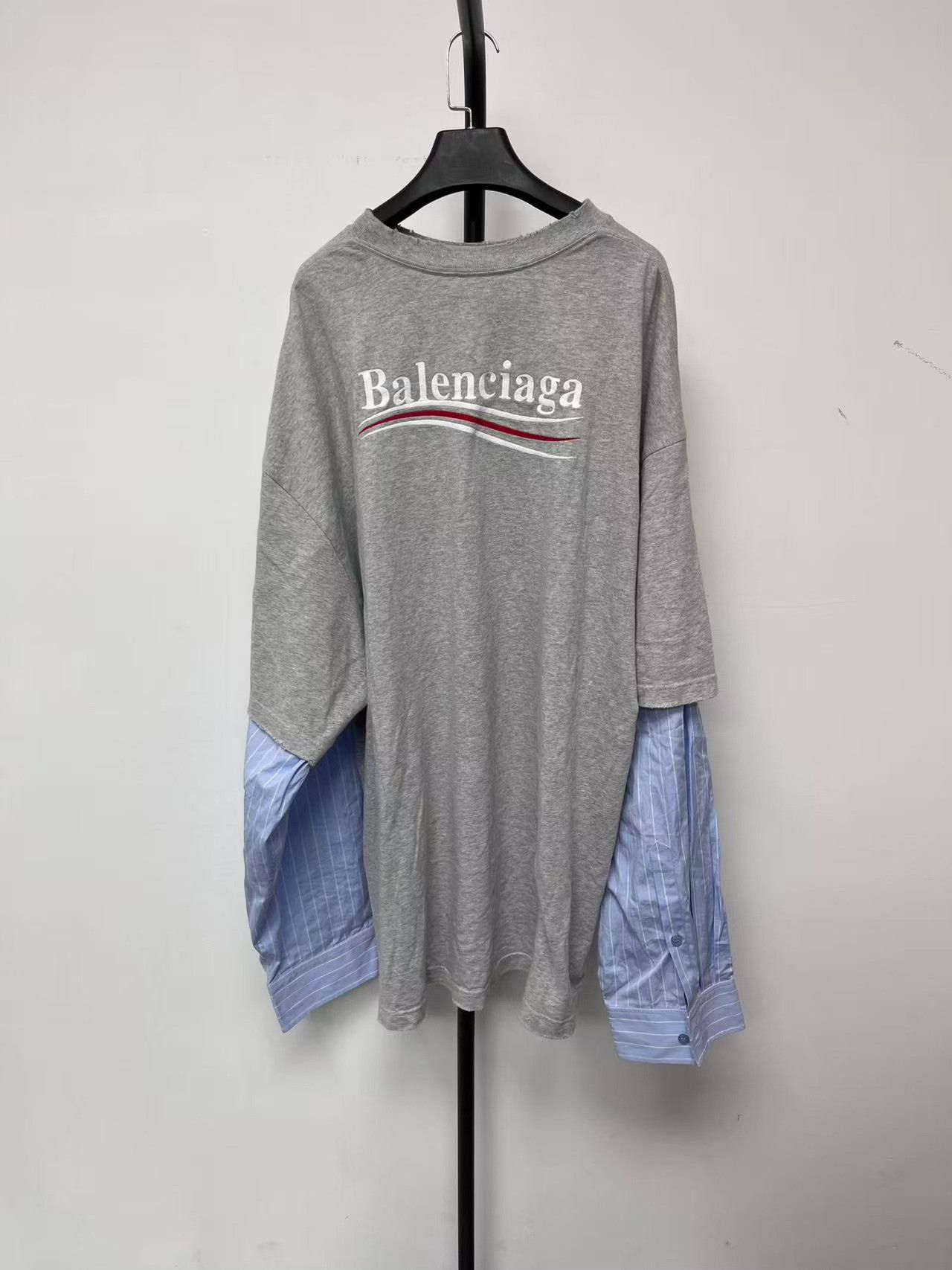 Balenciaga Balenciaga Double Sleeve Logo Long Sleeve T-Shirt XL Size US XL / EU 56 / 4 - 3 Thumbnail