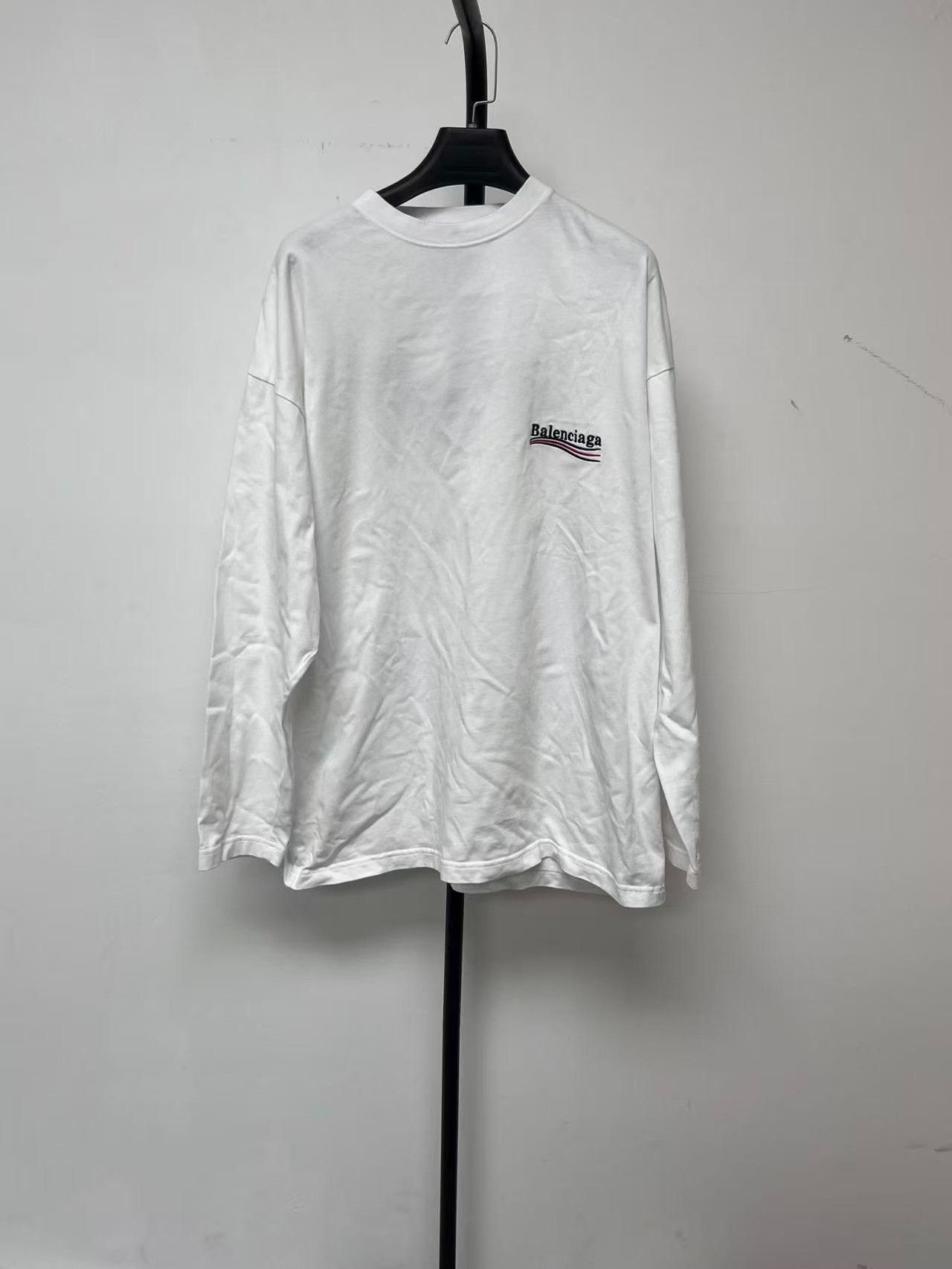 Balenciaga Balenciaga Logo Embroidered Long Sleeve T-Shirt Size 1 Size US S / EU 44-46 / 1 - 2 Thumbnail