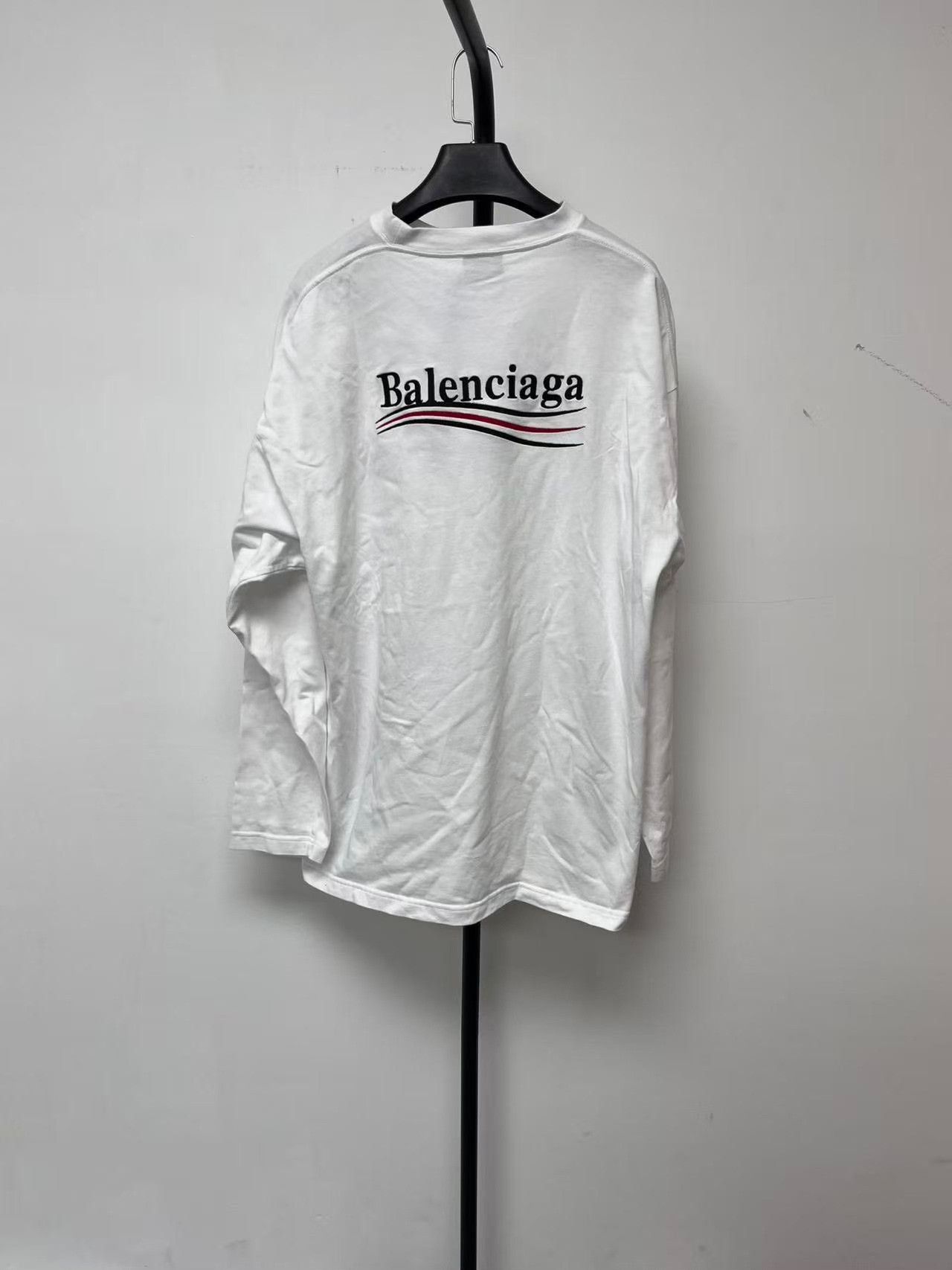 Balenciaga Balenciaga Logo Embroidered Long Sleeve T-Shirt Size 1 Size US S / EU 44-46 / 1 - 3 Thumbnail