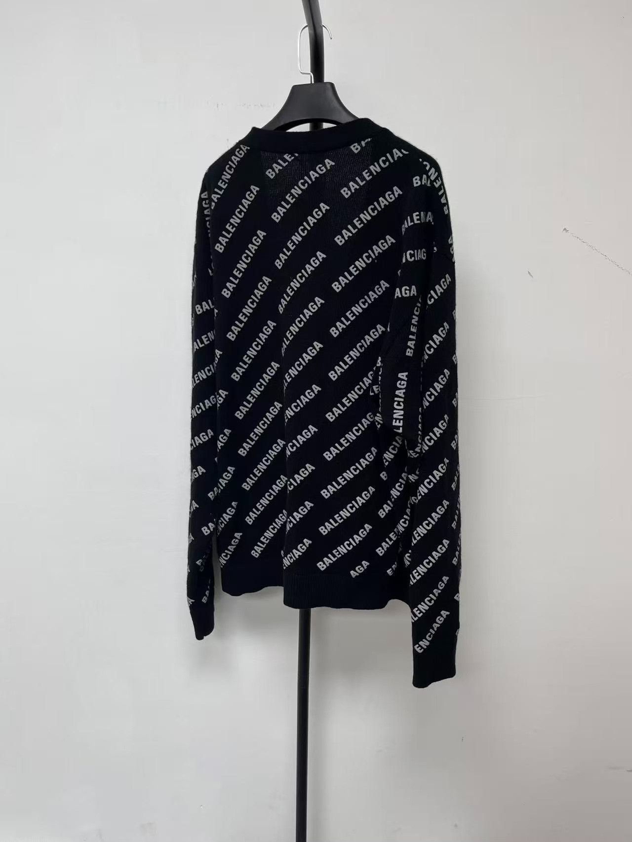 Balenciaga Balenciaga Logo Intarsia Wool Cardigan S Size S / US 4 / IT 40 - 3 Thumbnail