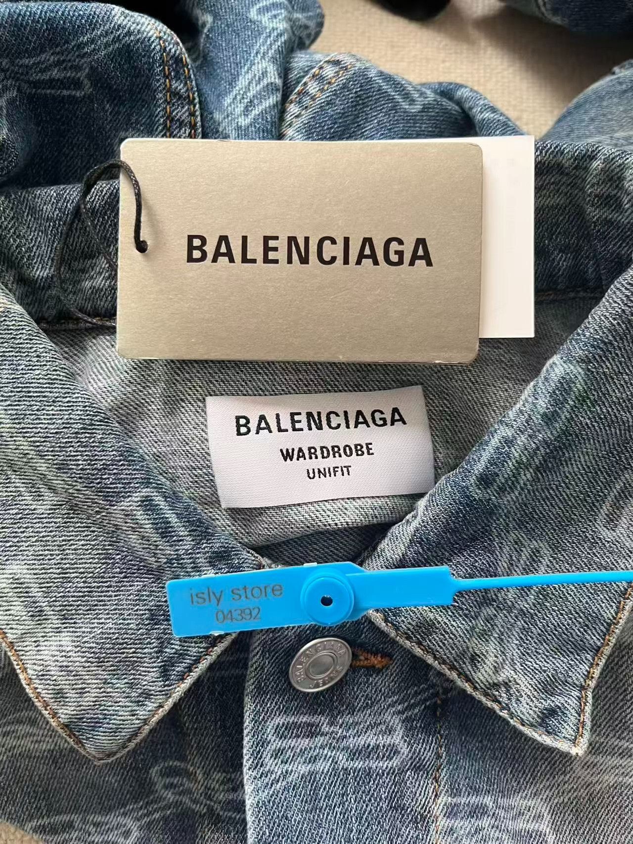 Balenciaga Balenciaga Monogram Print Denim Jacket XS Size US XS / EU 42 / 0 - 6 Thumbnail