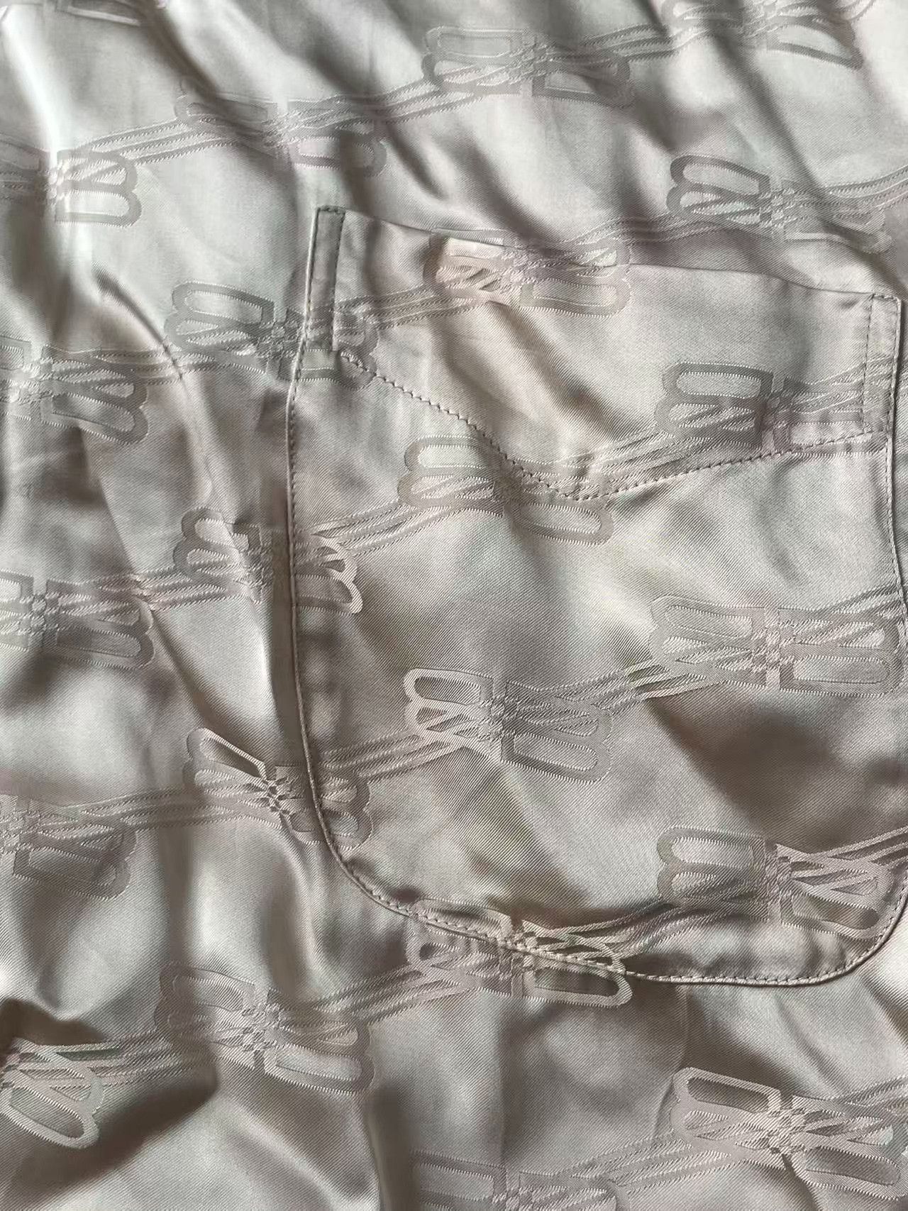 Balenciaga Balenciaga All-Over Logo Jacquard Shirt Size 36 Size XS / US 0-2 / IT 36-38 - 4 Thumbnail