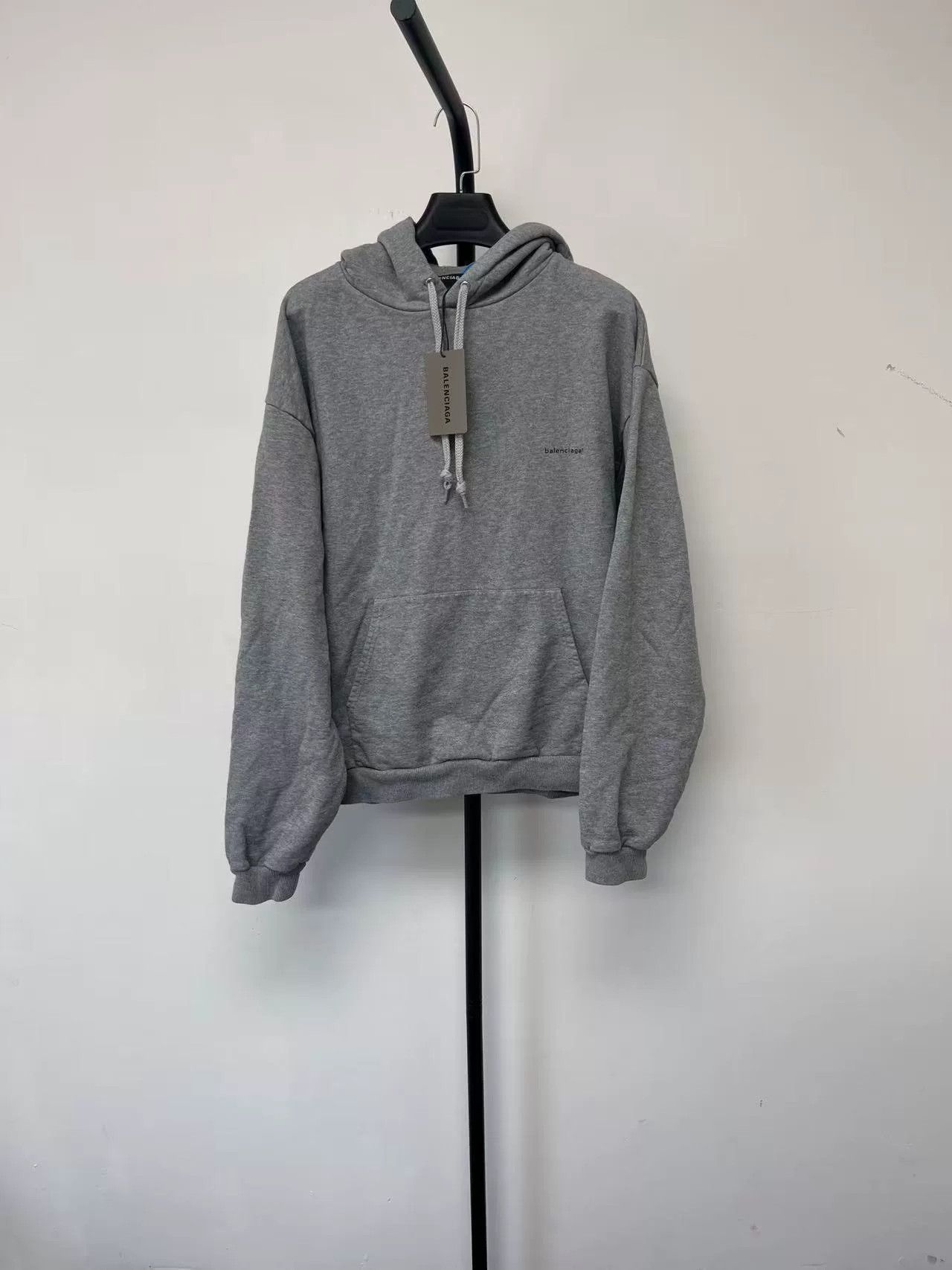 Balenciaga Balenciaga Logo Print Hoodie Gray Size L Size US L / EU 52-54 / 3 - 2 Thumbnail