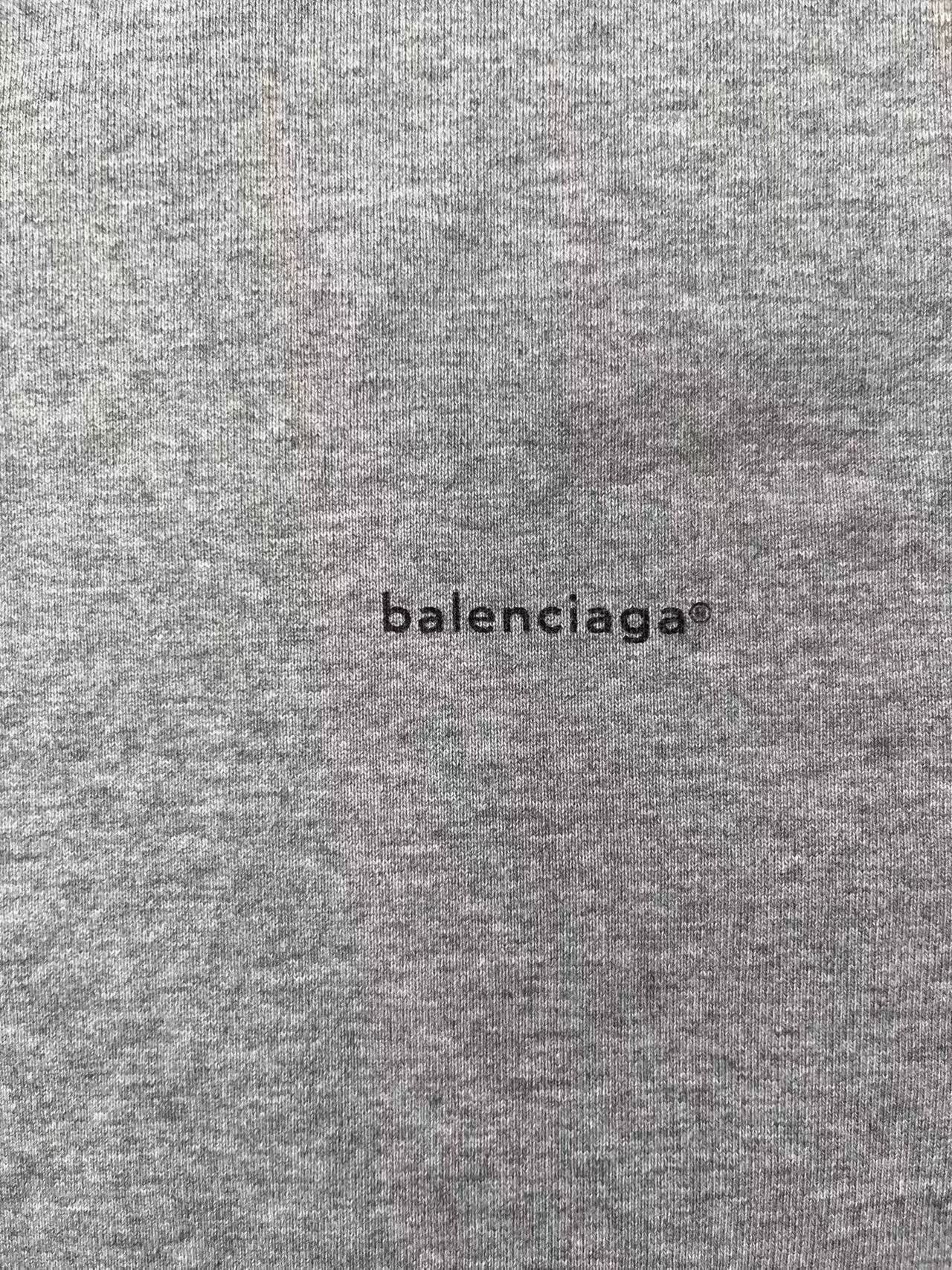 Balenciaga Balenciaga Logo Print Hoodie Gray Size L Size US L / EU 52-54 / 3 - 4 Thumbnail