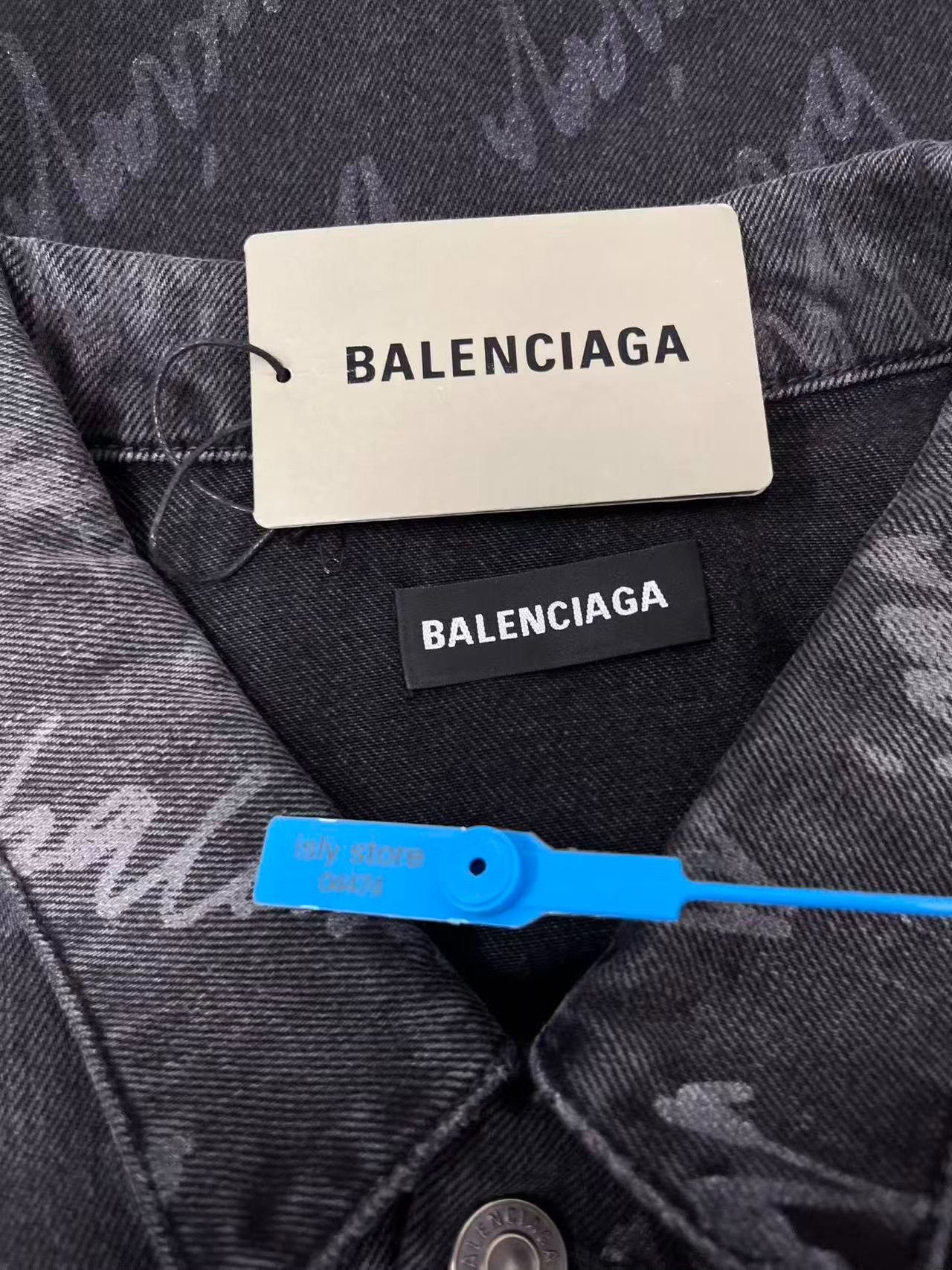 Balenciaga Balenciaga All-Over Logo Denim Jacket 3 Size XL / US 12-14 / IT 48-50 - 6 Thumbnail