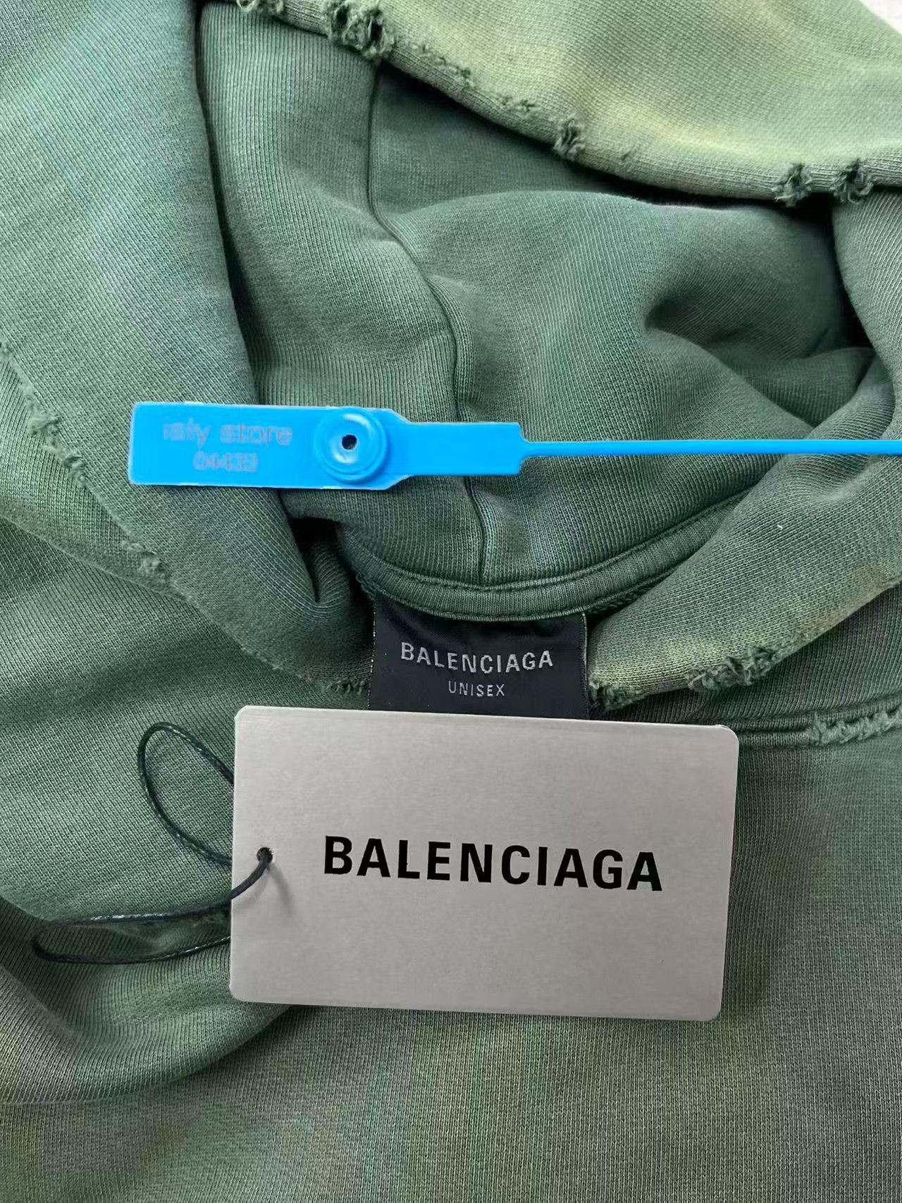 Balenciaga Balenciaga Distressed Tape Logo Hoodie XL Size US XL / EU 56 / 4 - 5 Thumbnail