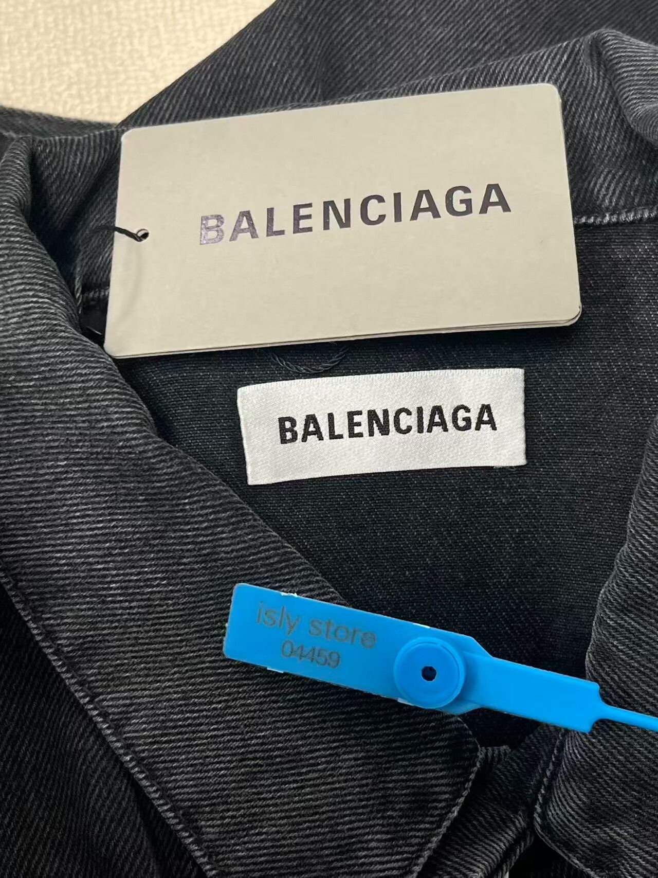 Balenciaga Balenciaga Crystal Logo Denim Jacket 34 Size XS / US 0-2 / IT 36-38 - 5 Thumbnail