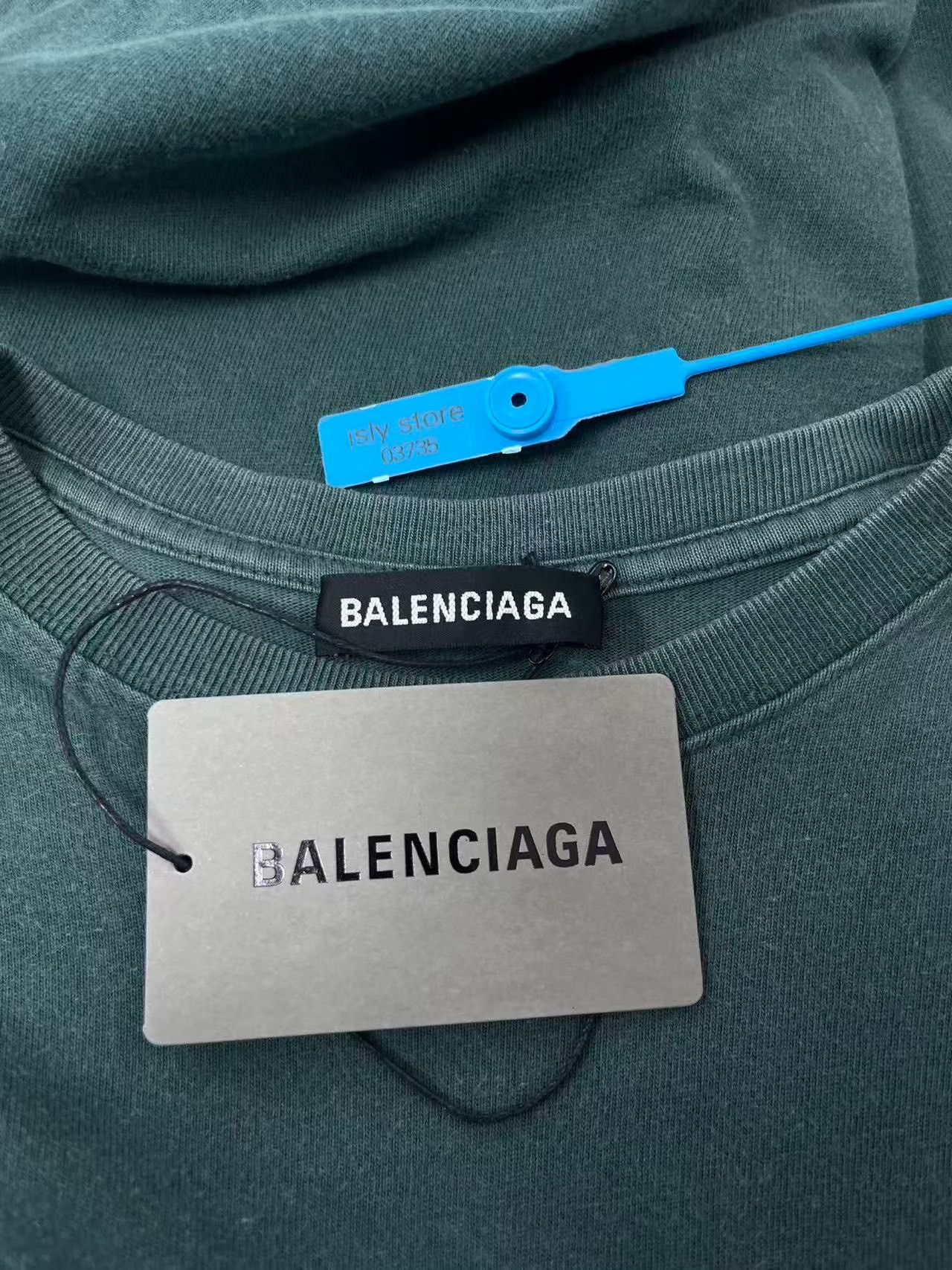 Balenciaga Balenciaga Green Logo Print T-Shirt XS Size US XS / EU 42 / 0 - 5 Thumbnail