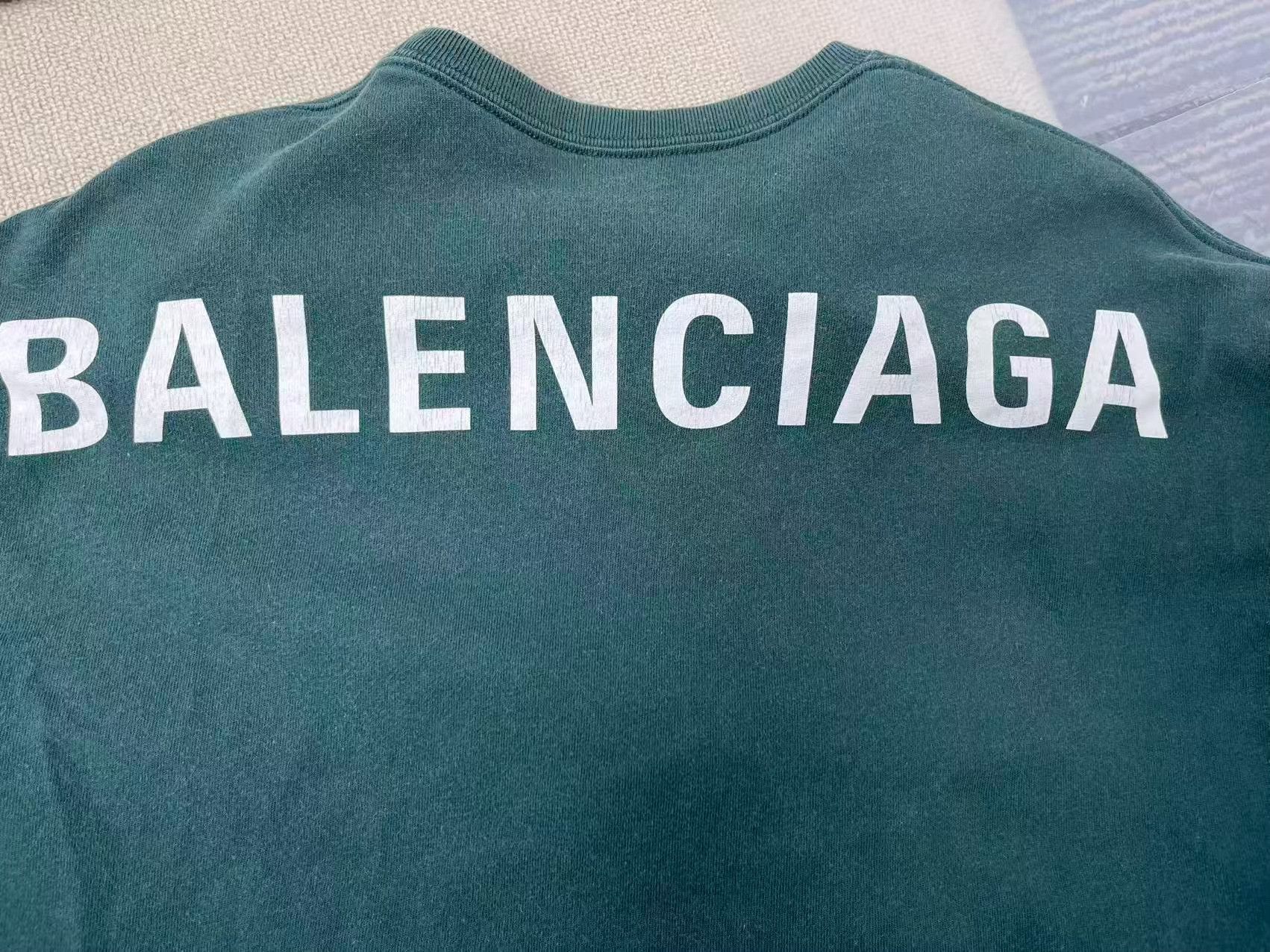 Balenciaga Balenciaga Green Logo Print T-Shirt XS Size US XS / EU 42 / 0 - 4 Thumbnail