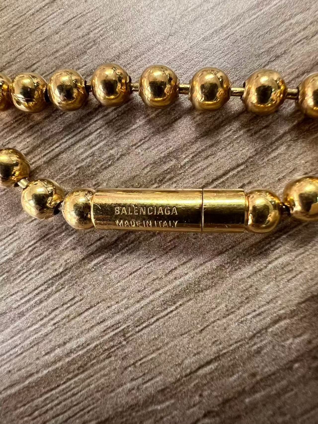 Balenciaga Balenciaga Crystal Dog Bone Pendant Necklace ONE SIZE Size ONE SIZE - 6 Thumbnail