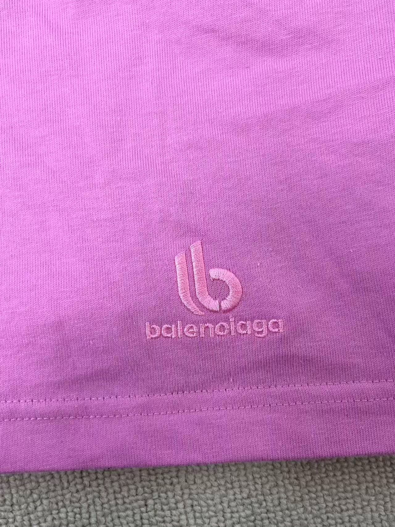 Balenciaga Balenciaga Pink Embroidered Logo T-Shirt Size 2 Size US M / EU 48-50 / 2 - 4 Thumbnail