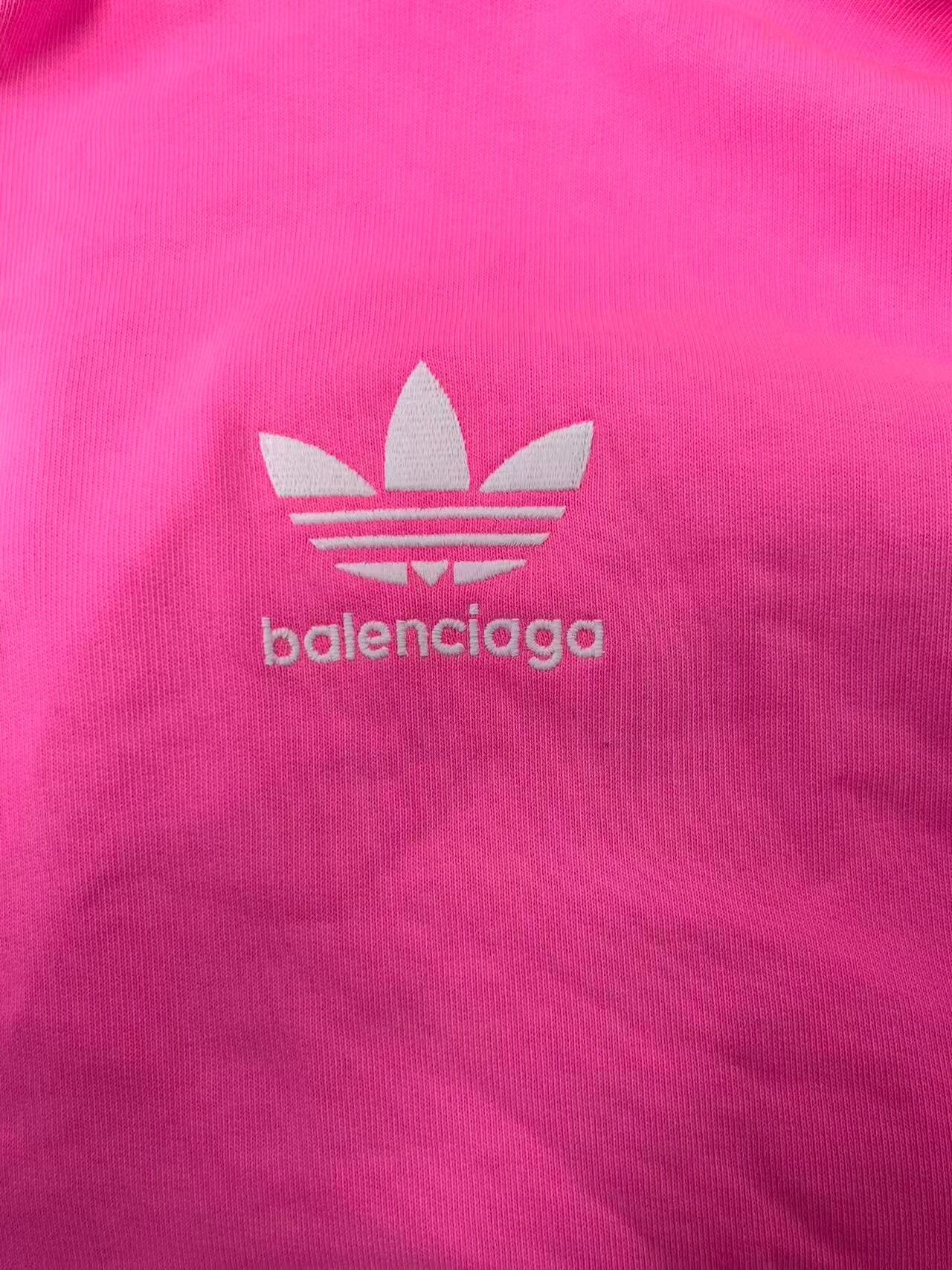 Balenciaga Balenciaga x Adidas Pink Logo Hoodie Size 2 Size US M / EU 48-50 / 2 - 4 Thumbnail