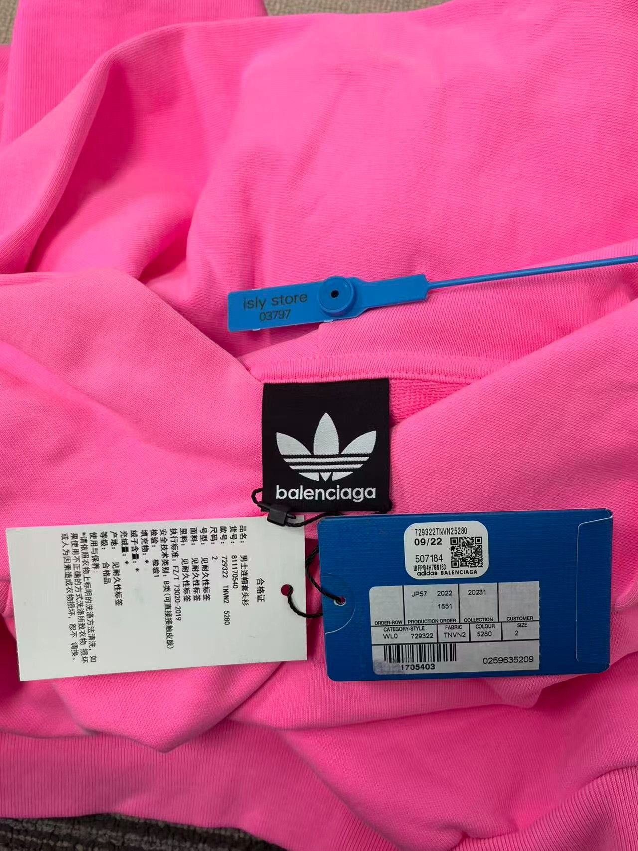 Balenciaga Balenciaga x Adidas Pink Logo Hoodie Size 2 Size US M / EU 48-50 / 2 - 8 Thumbnail