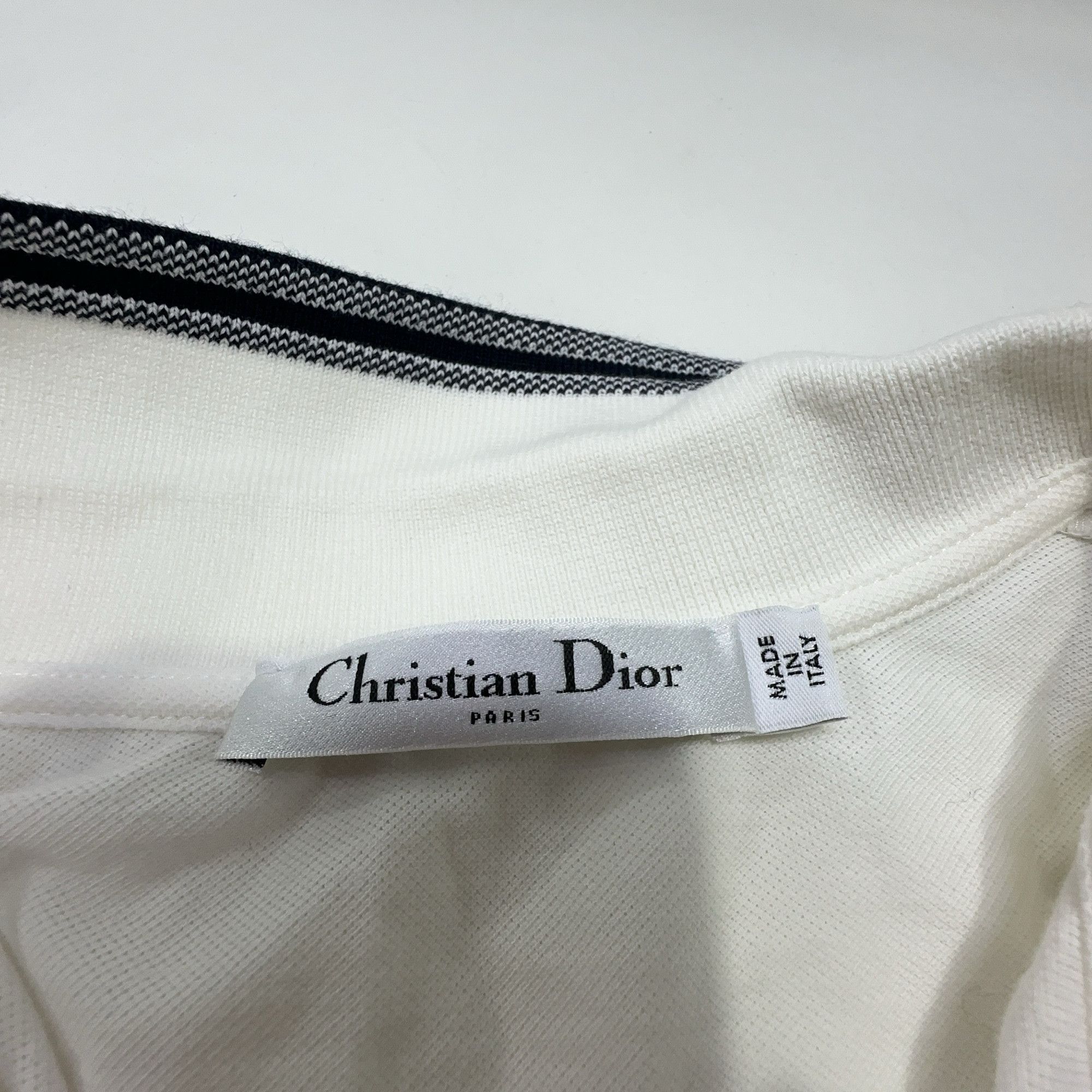 Dior Dior Striped Logo Embroidery Polo Shirt M Size M / US 6-8 / IT 42-44 - 3 Thumbnail