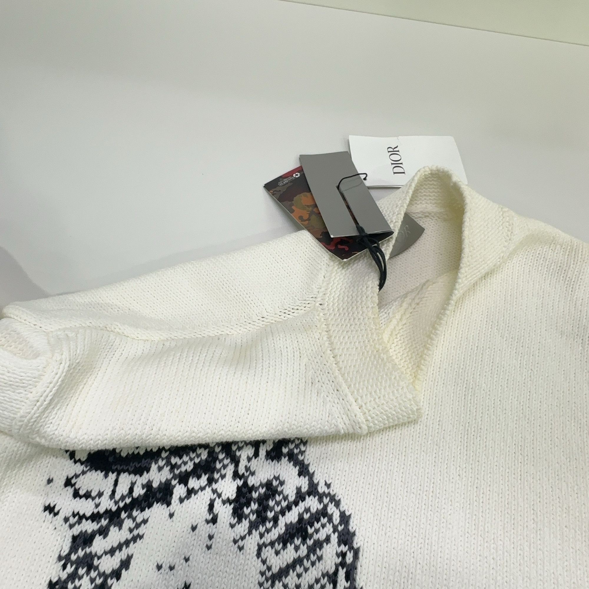 Dior Dior SS23 Jacquard Dog Graphic Cotton Sweater S Size US S / EU 44-46 / 1 - 9 Thumbnail