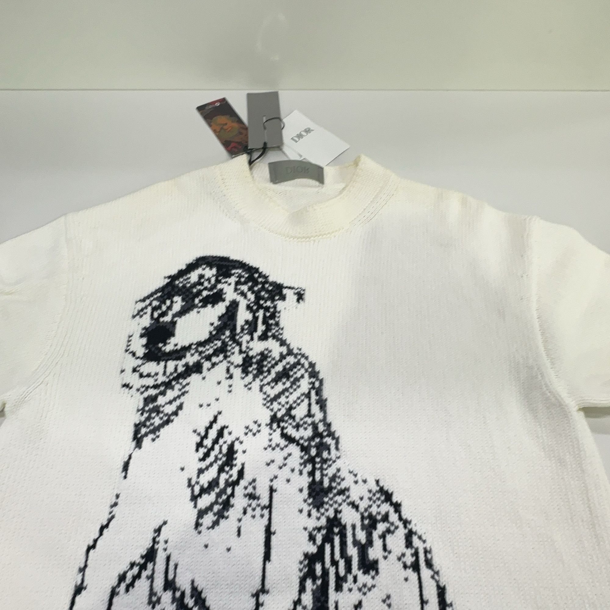 Dior Dior SS23 Jacquard Dog Graphic Cotton Sweater S Size US S / EU 44-46 / 1 - 10 Thumbnail