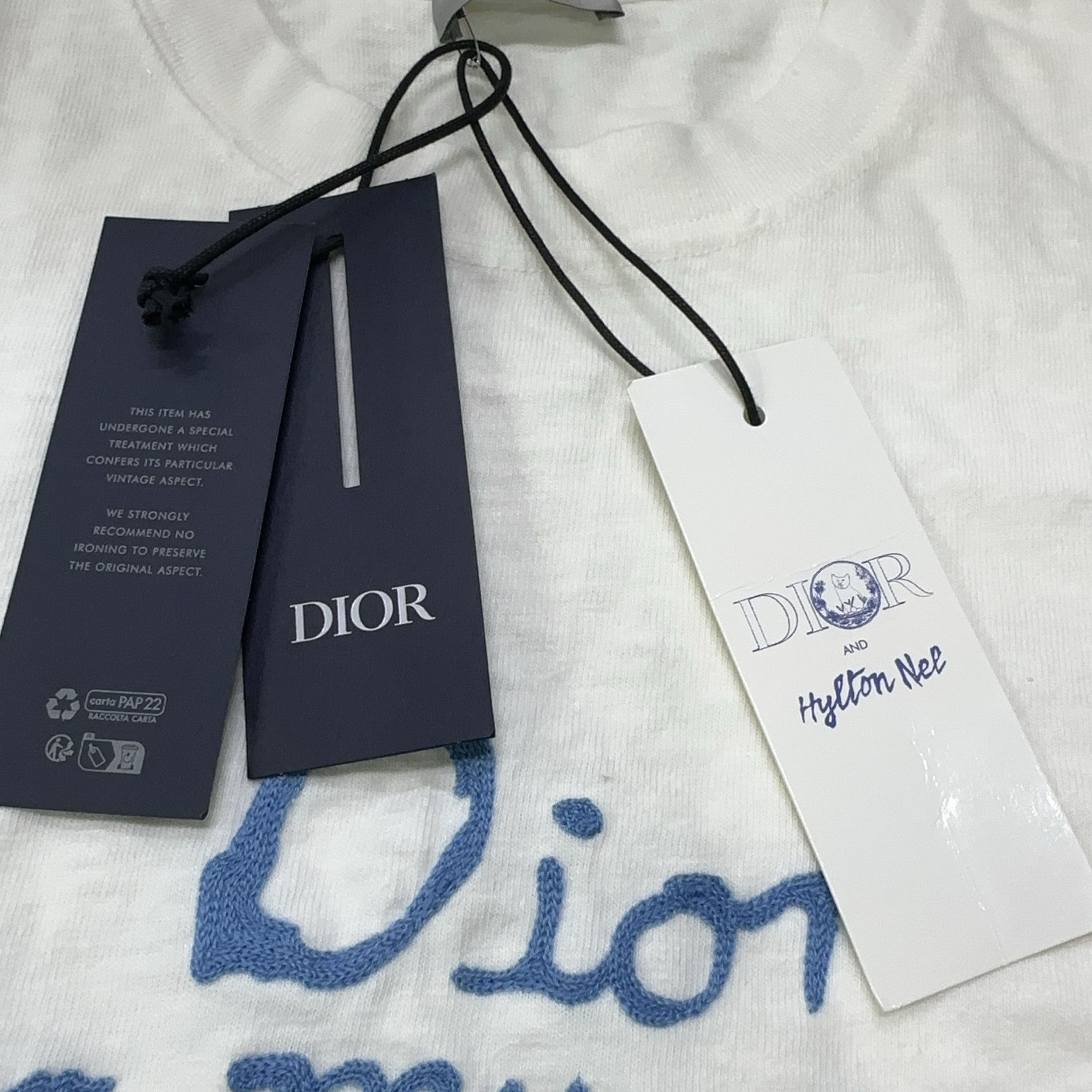 Dior Dior x Hylton Nel Embroidery Logo T-Shirt L Size US L / EU 52-54 / 3 - 4 Thumbnail