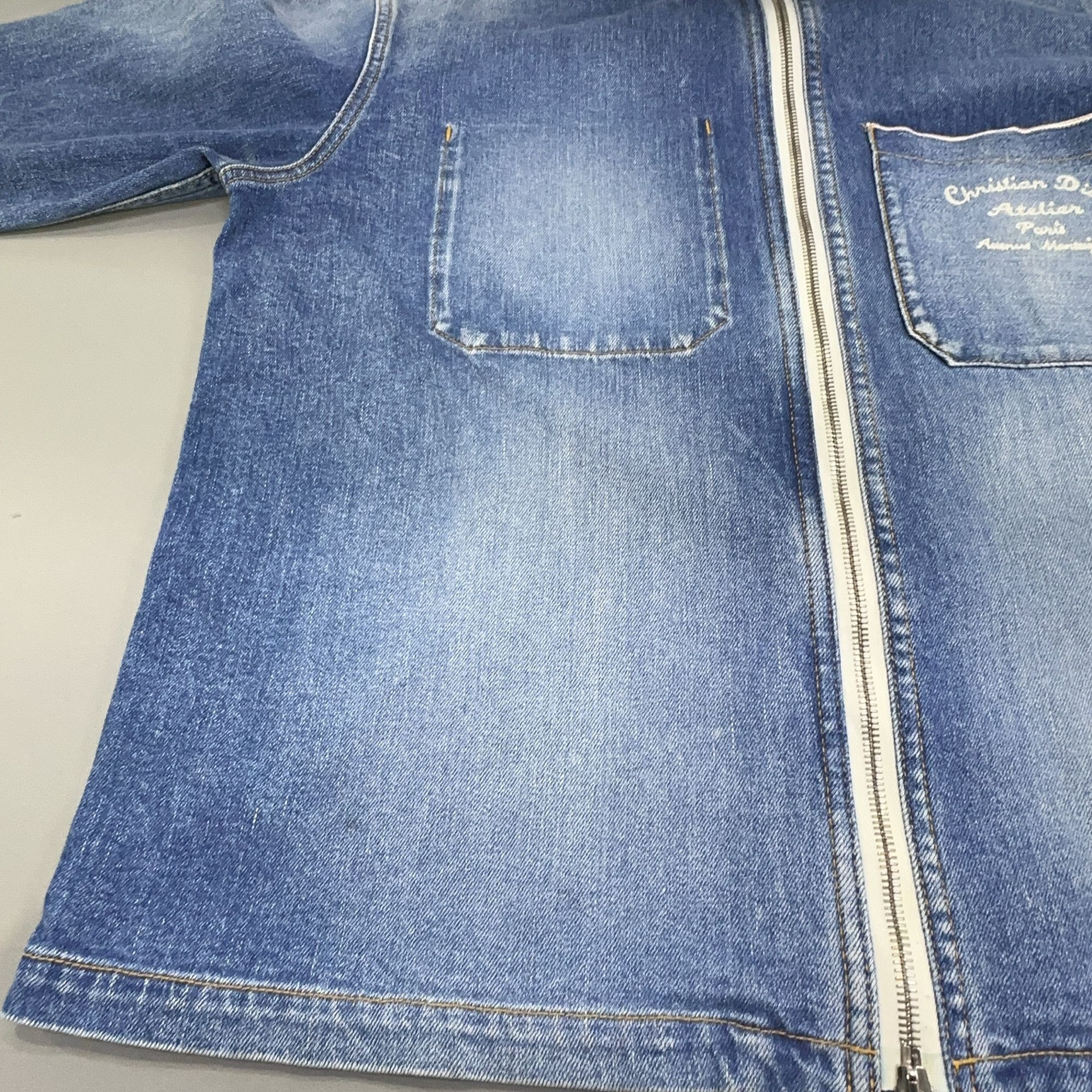 Dior Dior SS23 Atelier Logo Zip Denim Jacket EU 50 Size US M / EU 48-50 / 2 - 7 Thumbnail