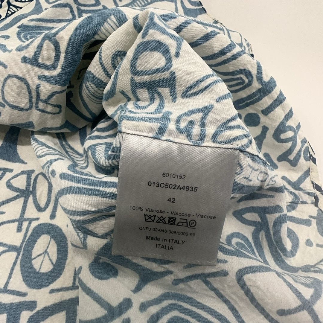 Dior Dior x Shawn Stussy All Over Logo Shirt 42 Size US XS / EU 42 / 0 - 3 Thumbnail