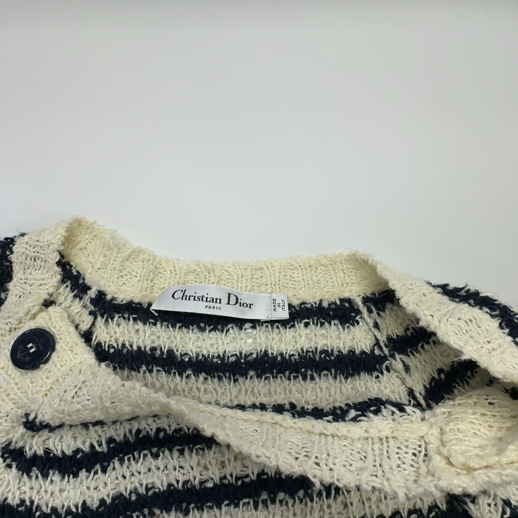 Dior Dior Striped Marinière Silk Blend Knit Top Size 40 Size M / US 6-8 / IT 42-44 - 6 Thumbnail